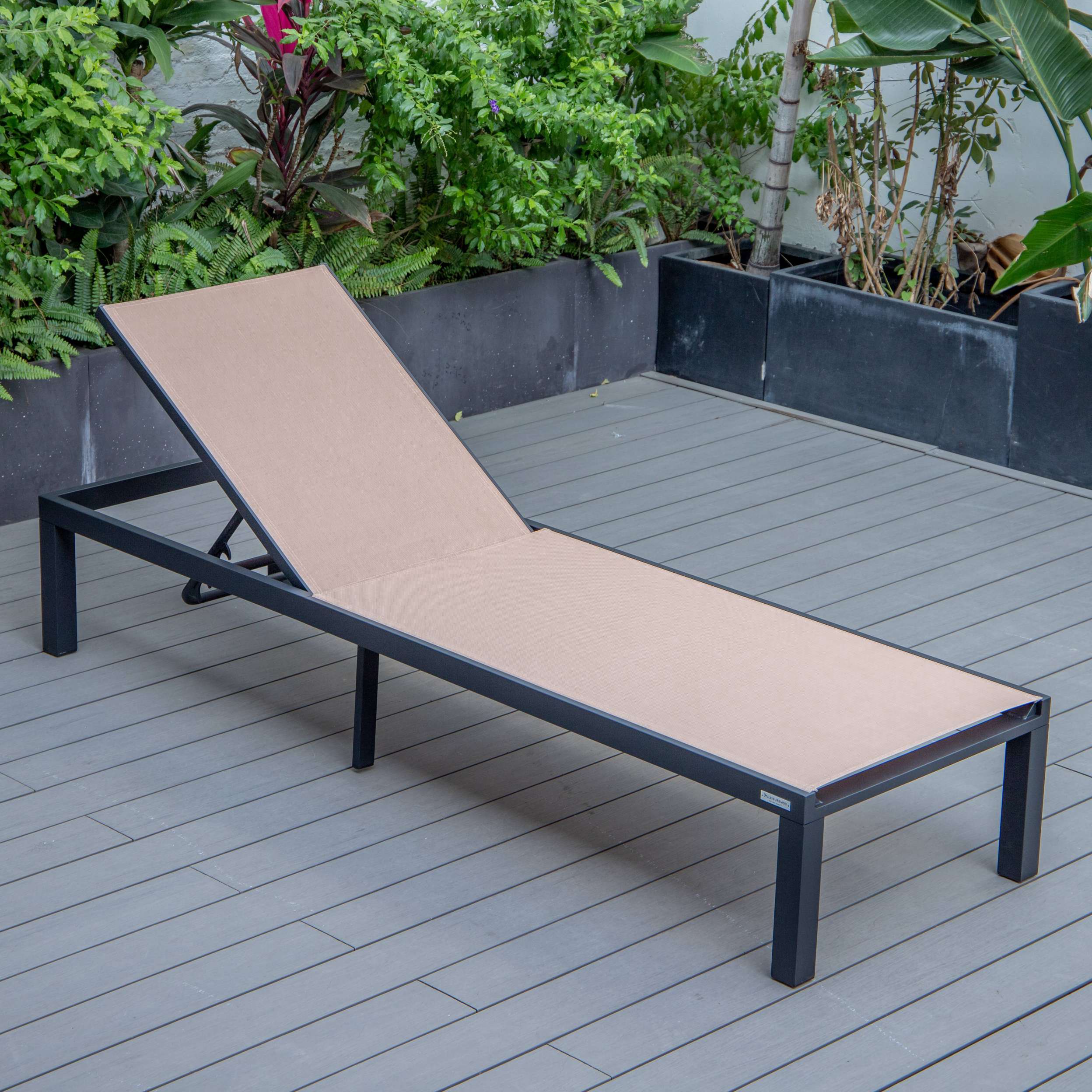 LeisureMod Marlin Modern Aluminum Outdoor Patio Chaise Lounge Chair Set of 2 - MLBLCF21-77BRG2 - Image 46