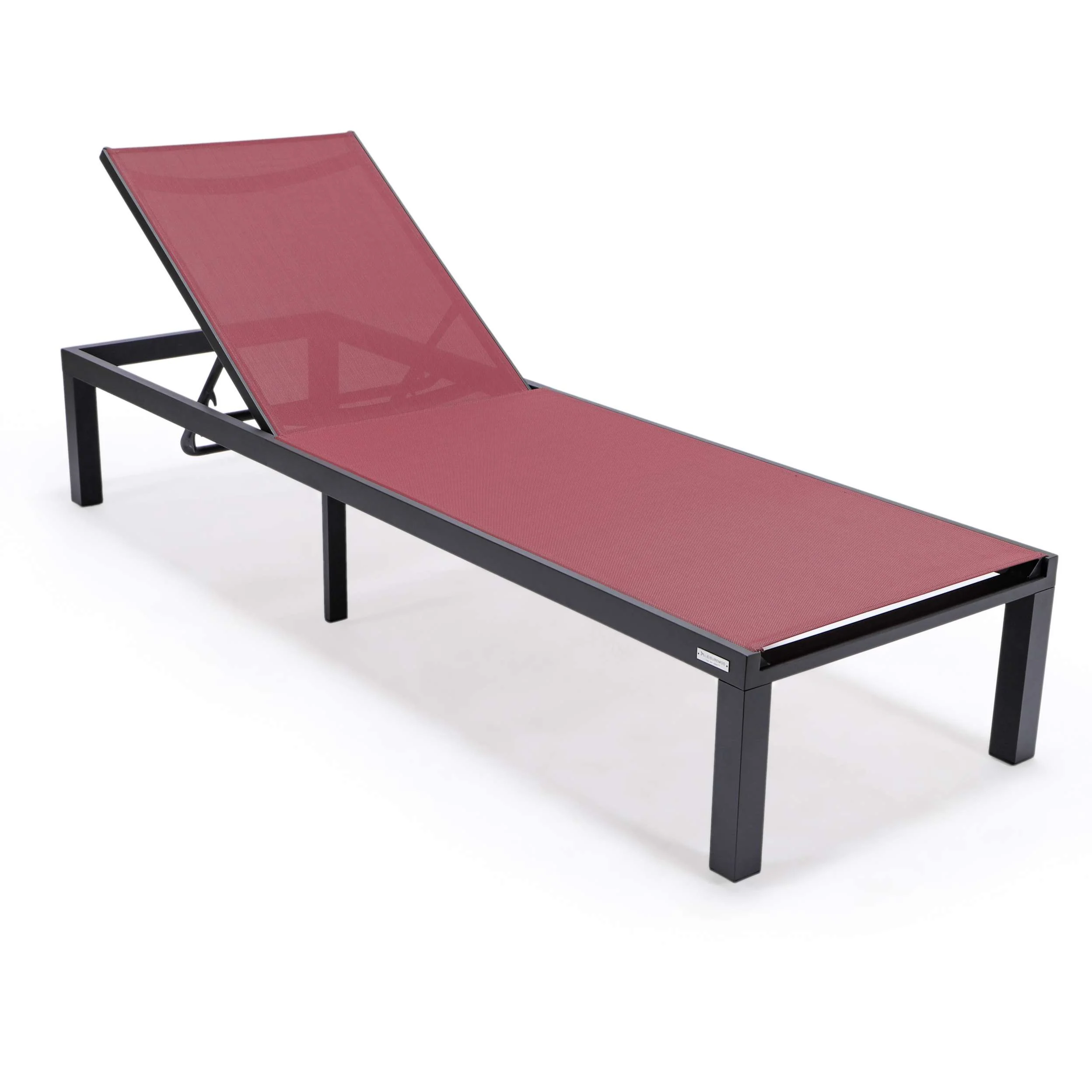 LeisureMod Marlin Modern Aluminum Outdoor Patio Chaise Lounge Chair Set of 2 - MLBLCF21-77BRG2 - Image 6