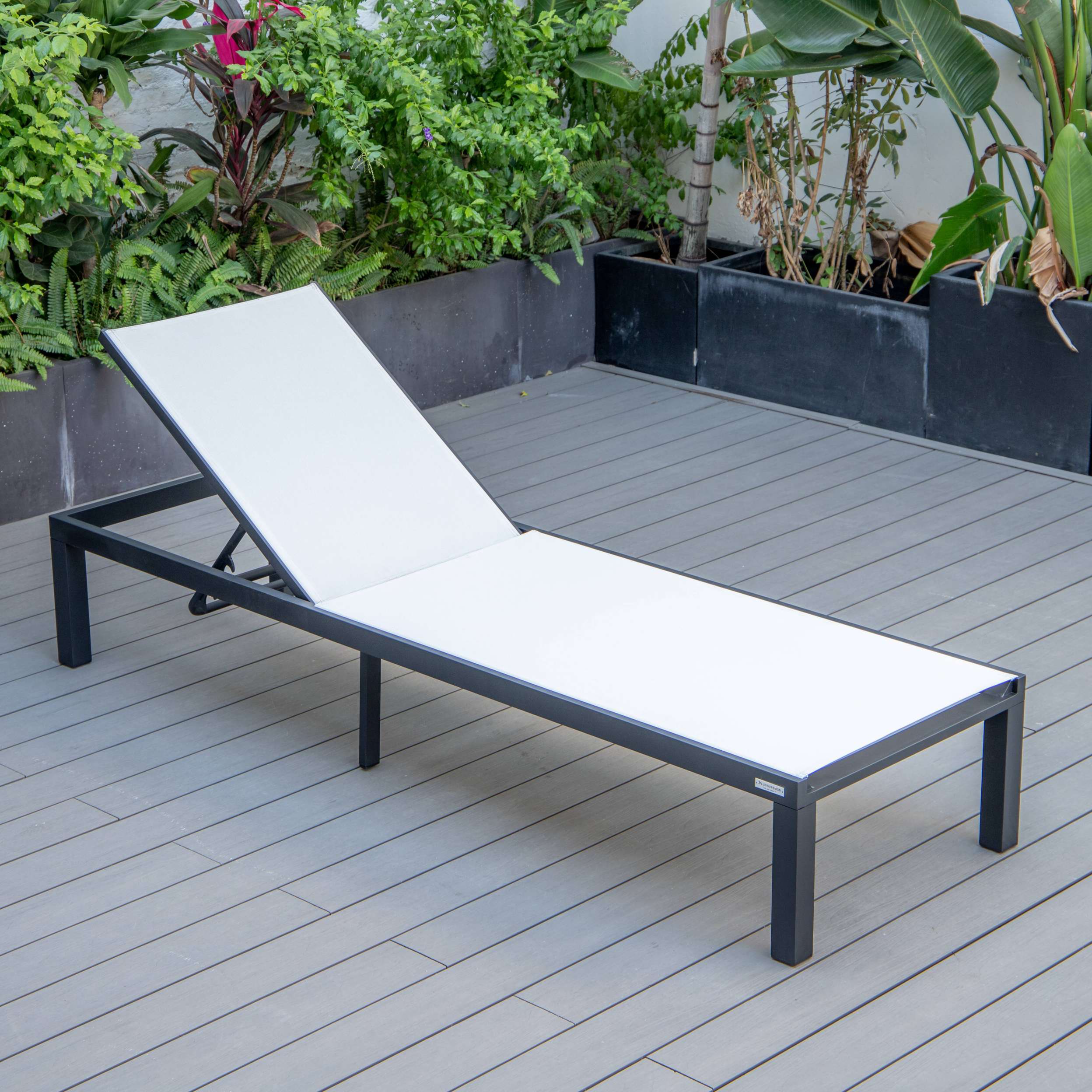 LeisureMod Marlin Modern Aluminum Outdoor Patio Chaise Lounge Chair Set of 2 - MLBLCF21-77BRG2 - Image 90
