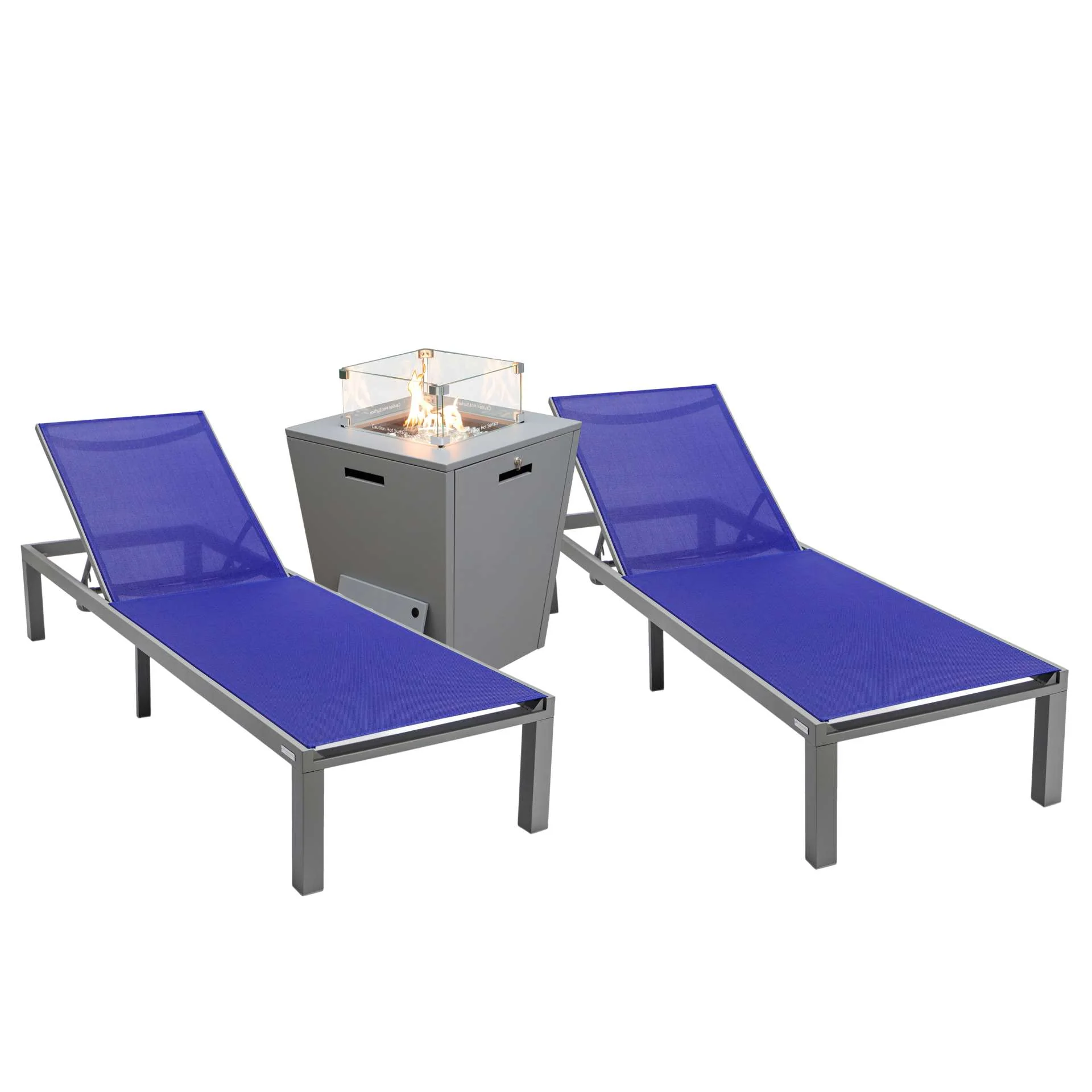 LeisureMod Marlin Modern Aluminum Outdoor Patio Chaise Lounge Chair Set of 2 - MLGRCF21-77BL2 - Image 107