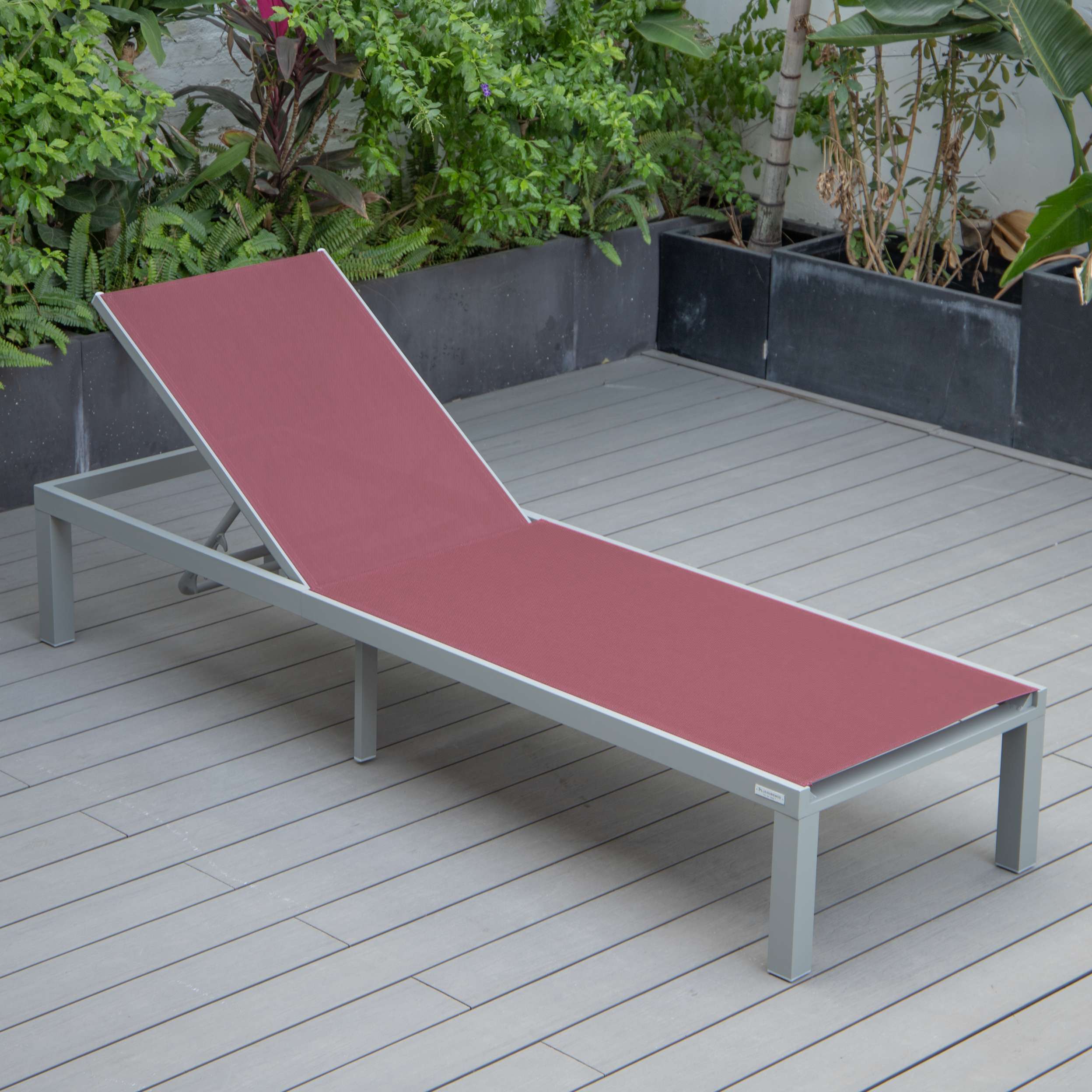 LeisureMod Marlin Modern Aluminum Outdoor Patio Chaise Lounge Chair Set of 2 - MLGRCF21-77BL2 - Image 29