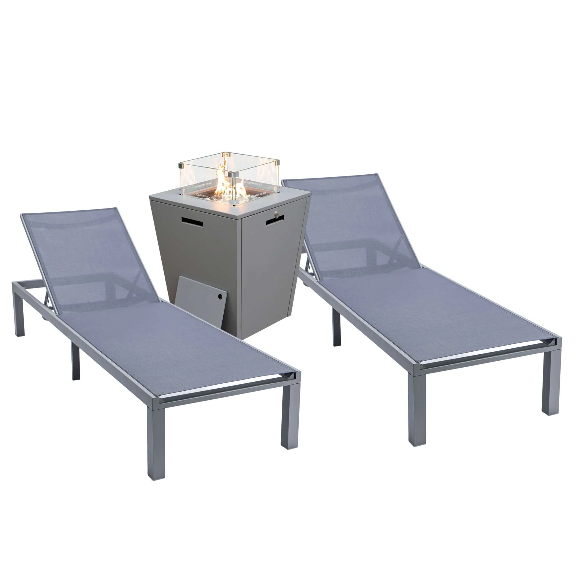 LeisureMod Marlin Modern Aluminum Outdoor Patio Chaise Lounge Chair Set of 2 - MLGRCF21-77BL2 - Image 45