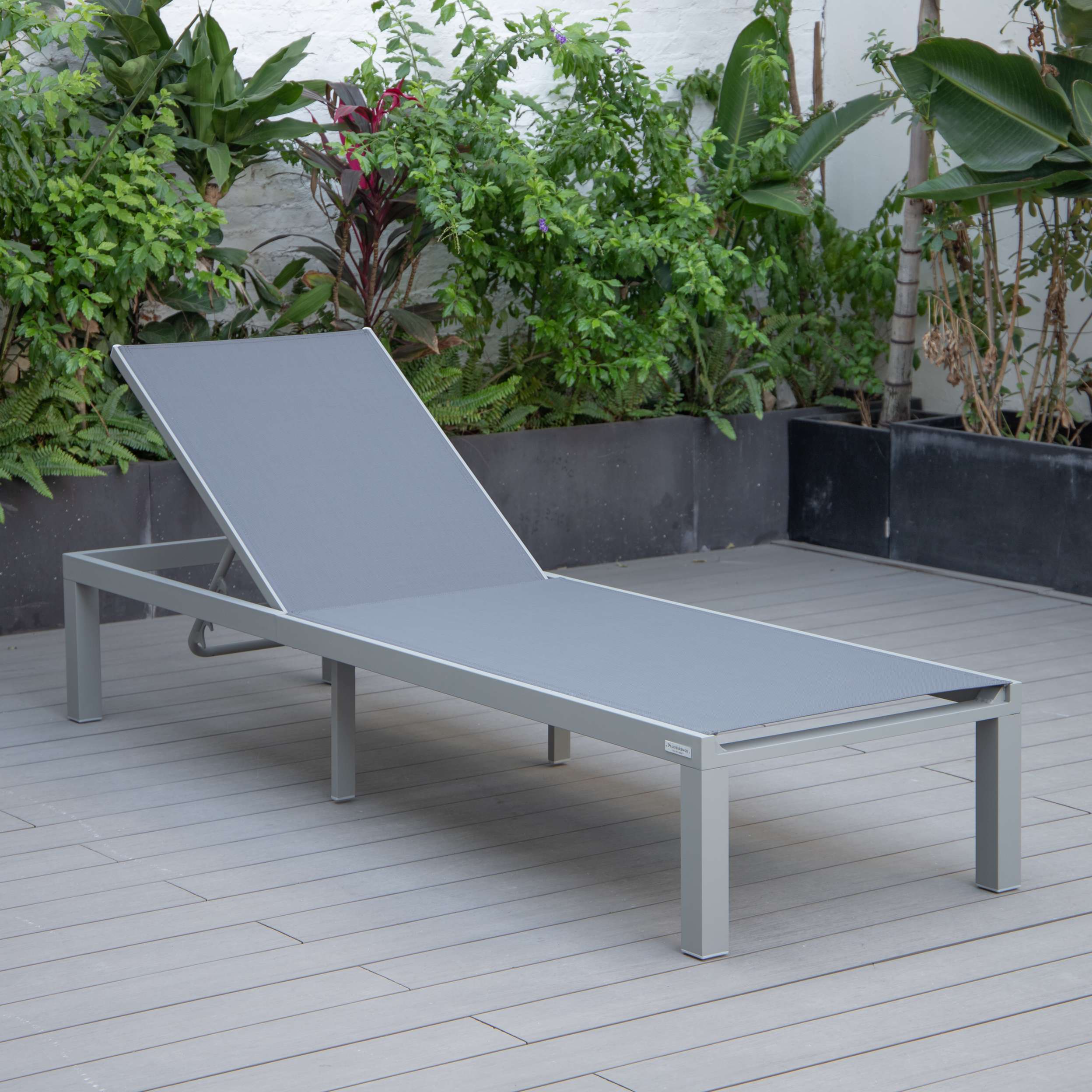 LeisureMod Marlin Modern Aluminum Outdoor Patio Chaise Lounge Chair Set of 2 - MLGRCF21-77BL2 - Image 53
