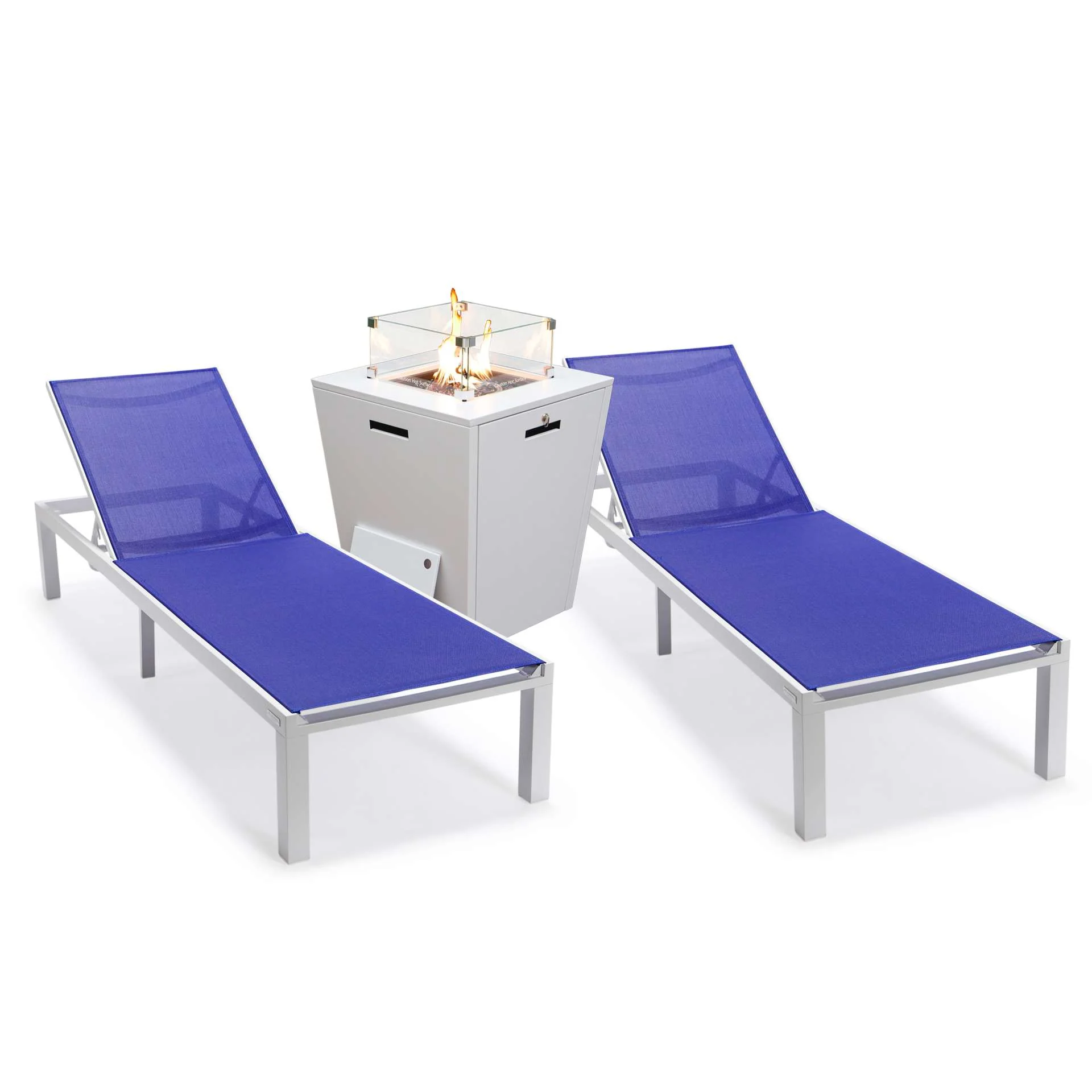 LeisureMod Marlin Modern Aluminum Outdoor Patio Chaise Lounge Chair Set of 2 - MLWCF21-77BL2 - Image 107