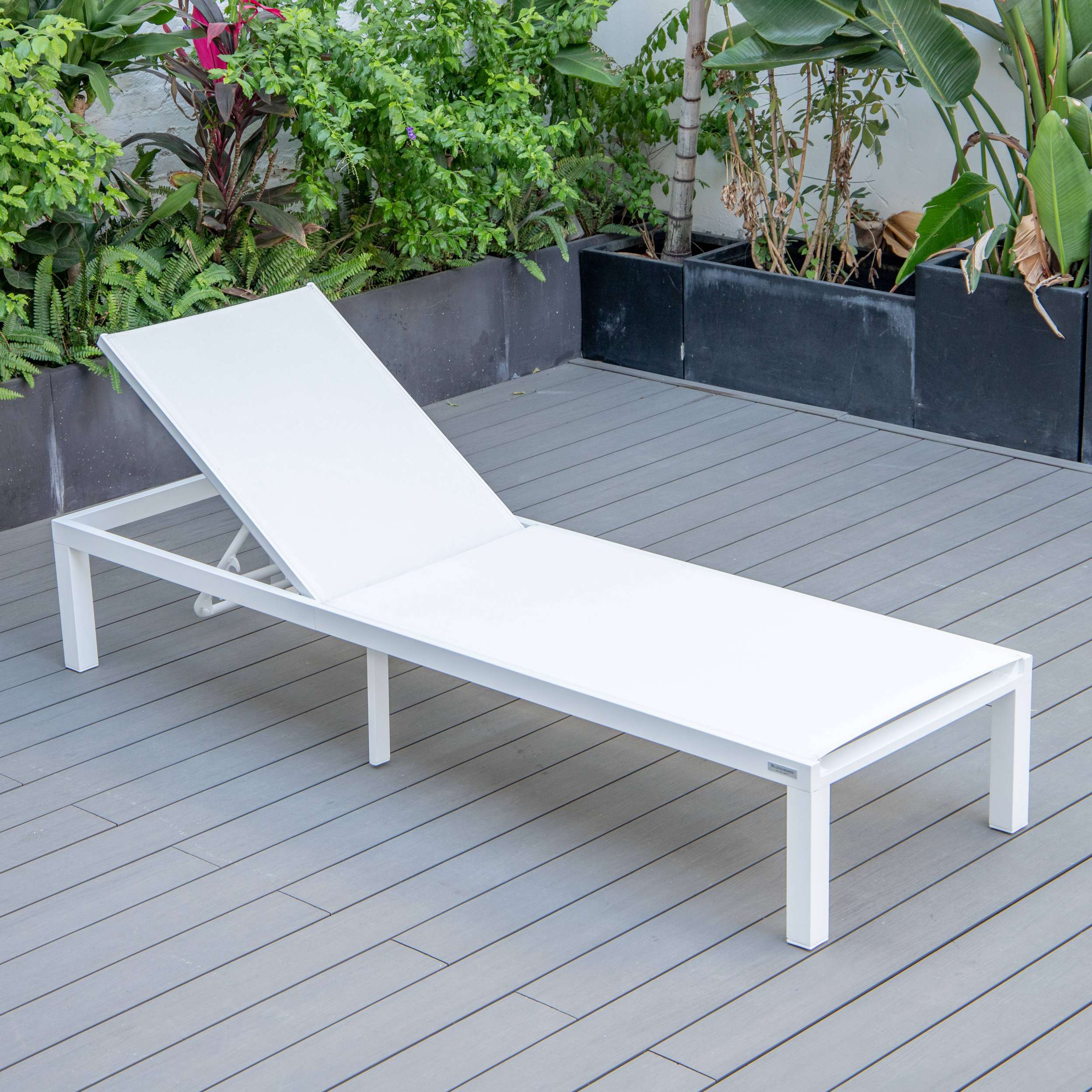 LeisureMod Marlin Modern Aluminum Outdoor Patio Chaise Lounge Chair Set of 2 - MLWCF21-77BL2 - Image 132