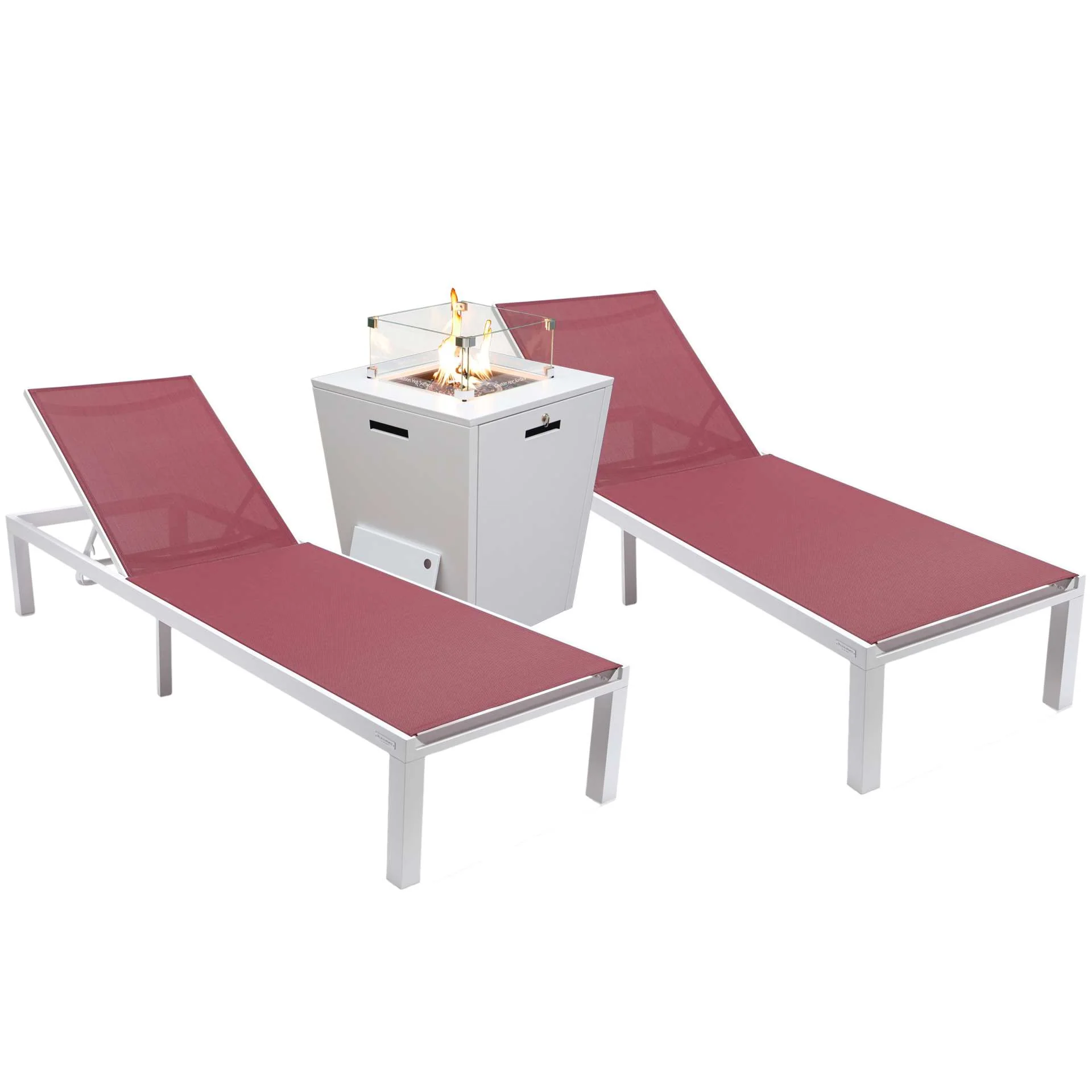 LeisureMod Marlin Modern Aluminum Outdoor Patio Chaise Lounge Chair Set of 2 - MLWCF21-77BL2 - Image 23