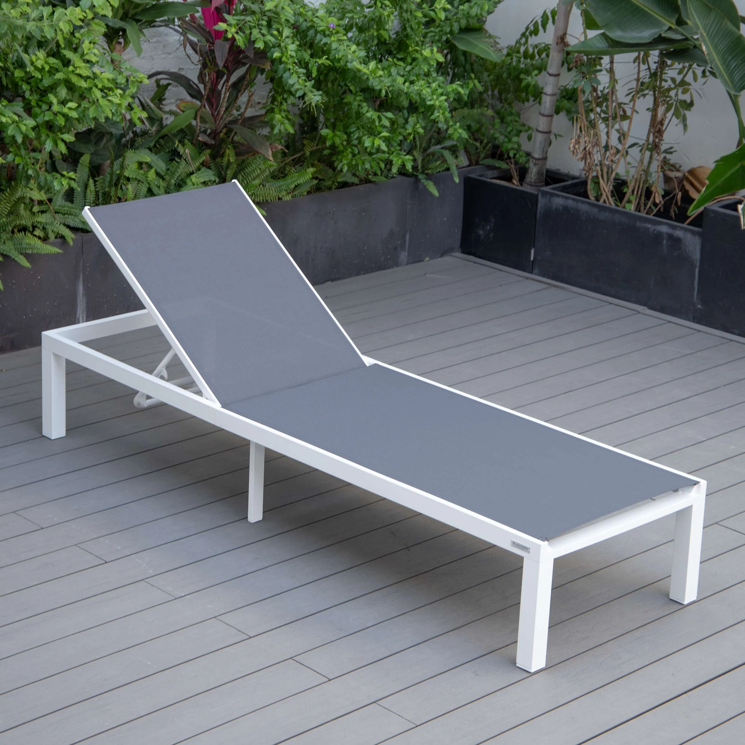 LeisureMod Marlin Modern Aluminum Outdoor Patio Chaise Lounge Chair Set of 2 - MLWCF21-77BL2 - Image 53