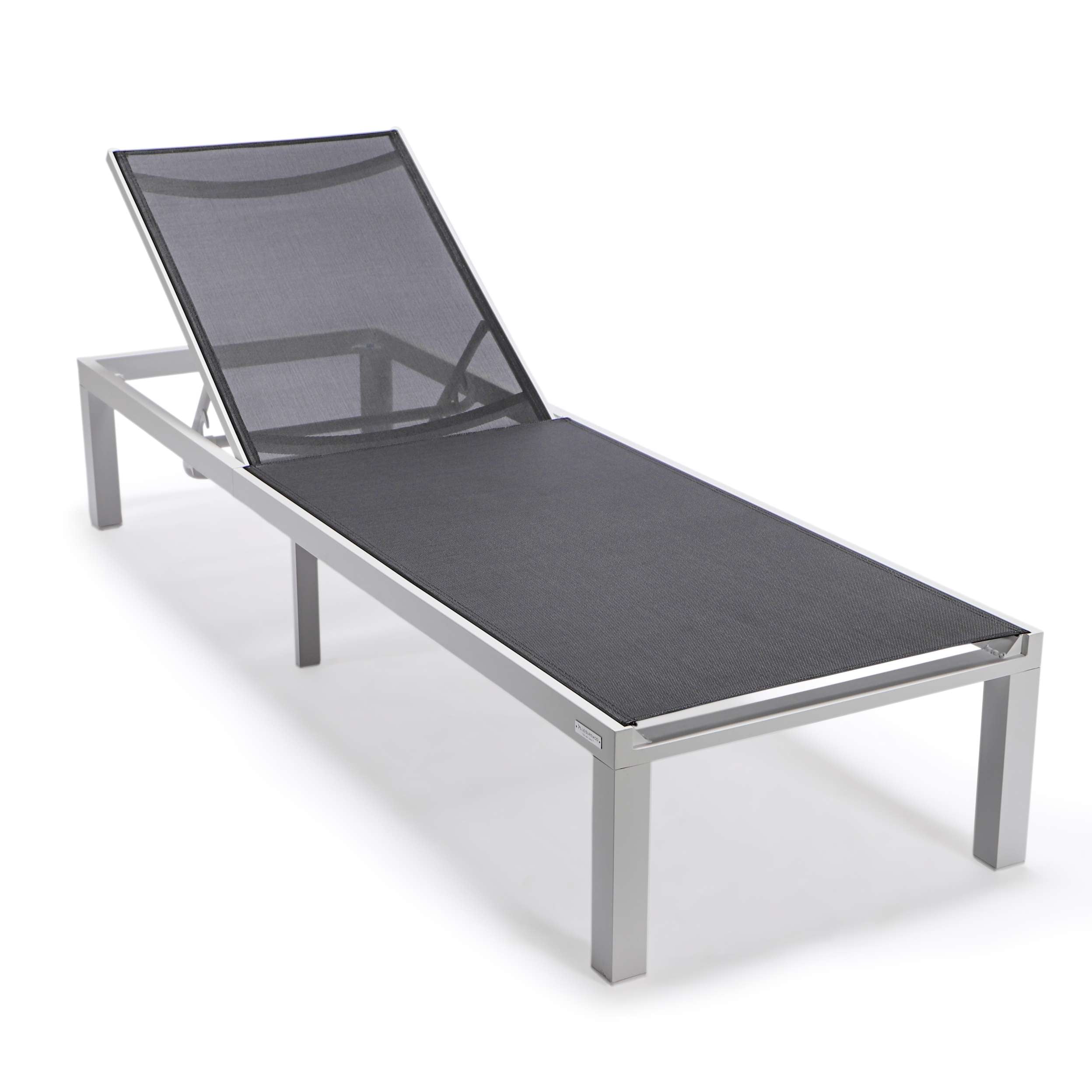 LeisureMod Marlin Modern Aluminum Outdoor Patio Chaise Lounge Chair Set of 2 - MLWCF21-77BL2 - Image 9