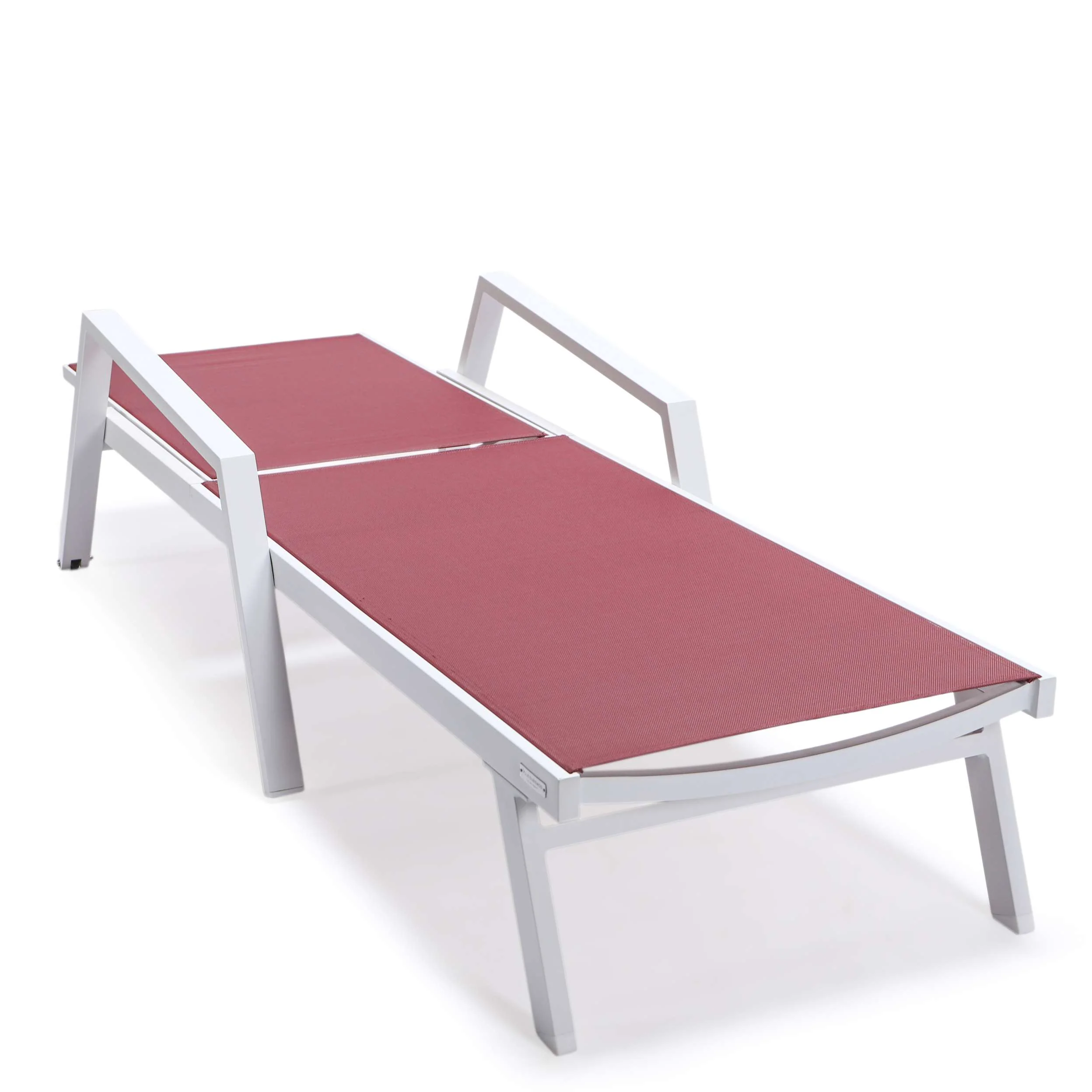 LeisureMod Marlin Modern Aluminum Outdoor Patio Chaise Lounge Chair With Arms Set of 2 - MLAWCF21-77BL2 - Image 27
