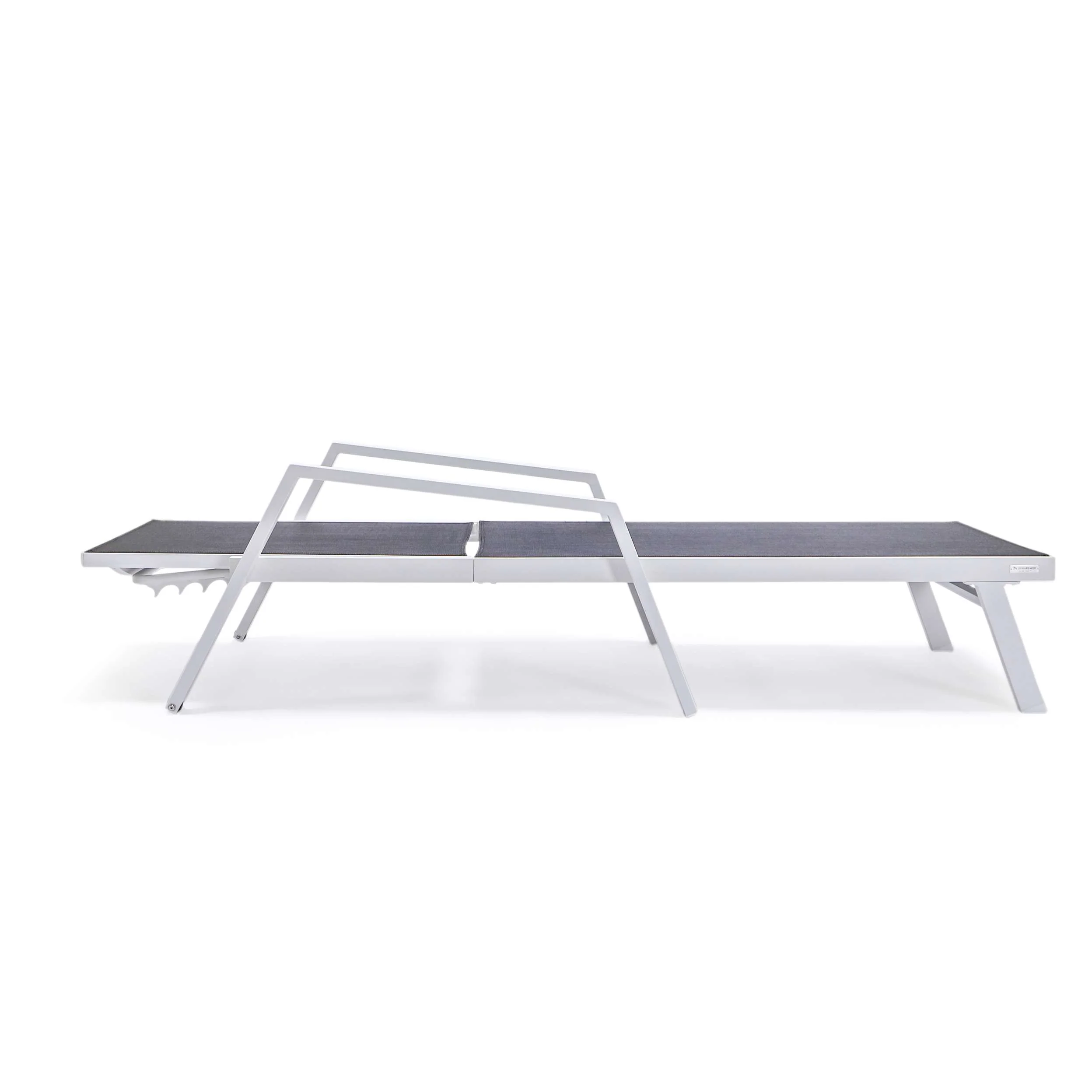 LeisureMod Marlin Modern Aluminum Outdoor Patio Chaise Lounge Chair With Arms Set of 2 - MLAWCF21-77BL2 - Image 4