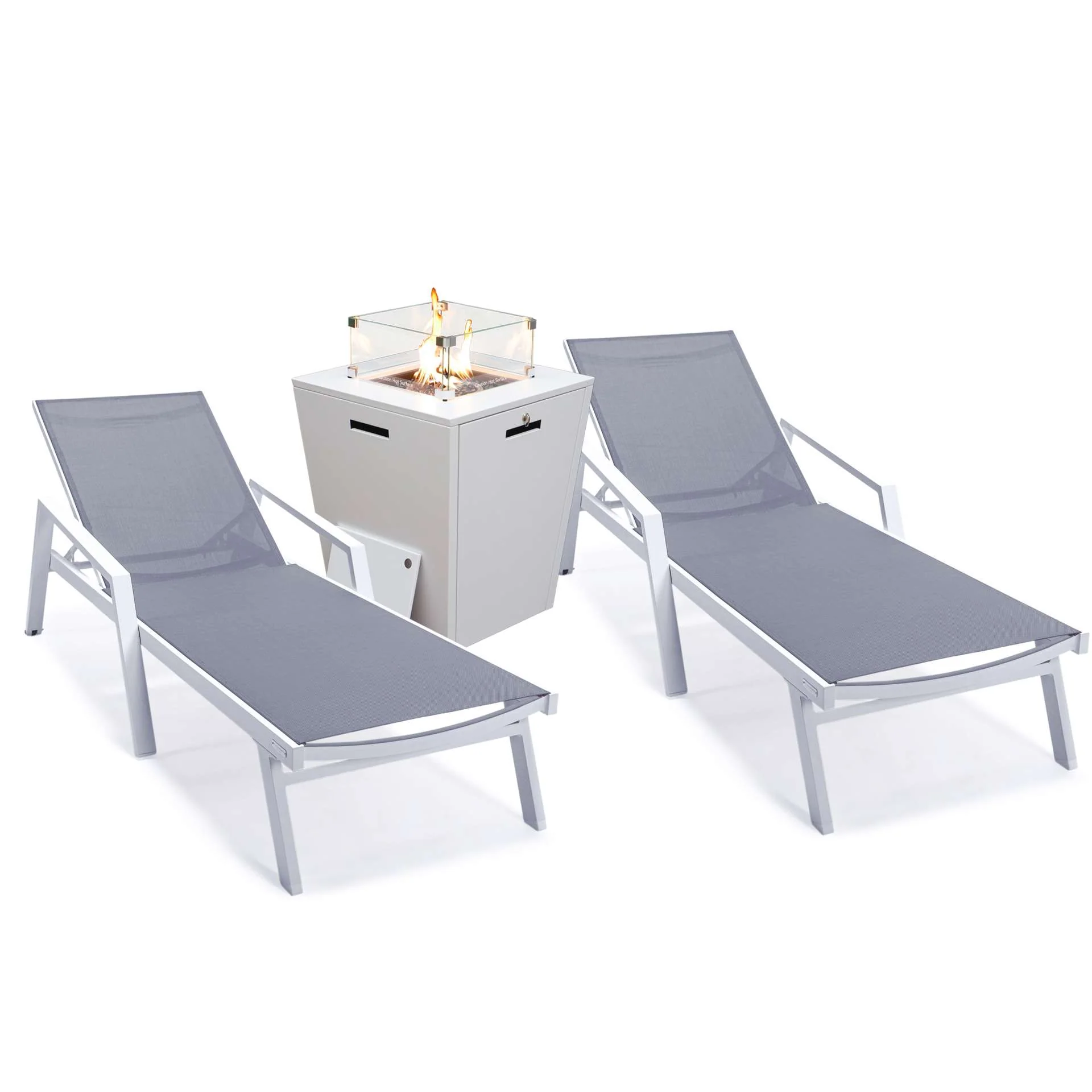 LeisureMod Marlin Modern Aluminum Outdoor Patio Chaise Lounge Chair With Arms Set of 2 - MLAWCF21-77BL2 - Image 46