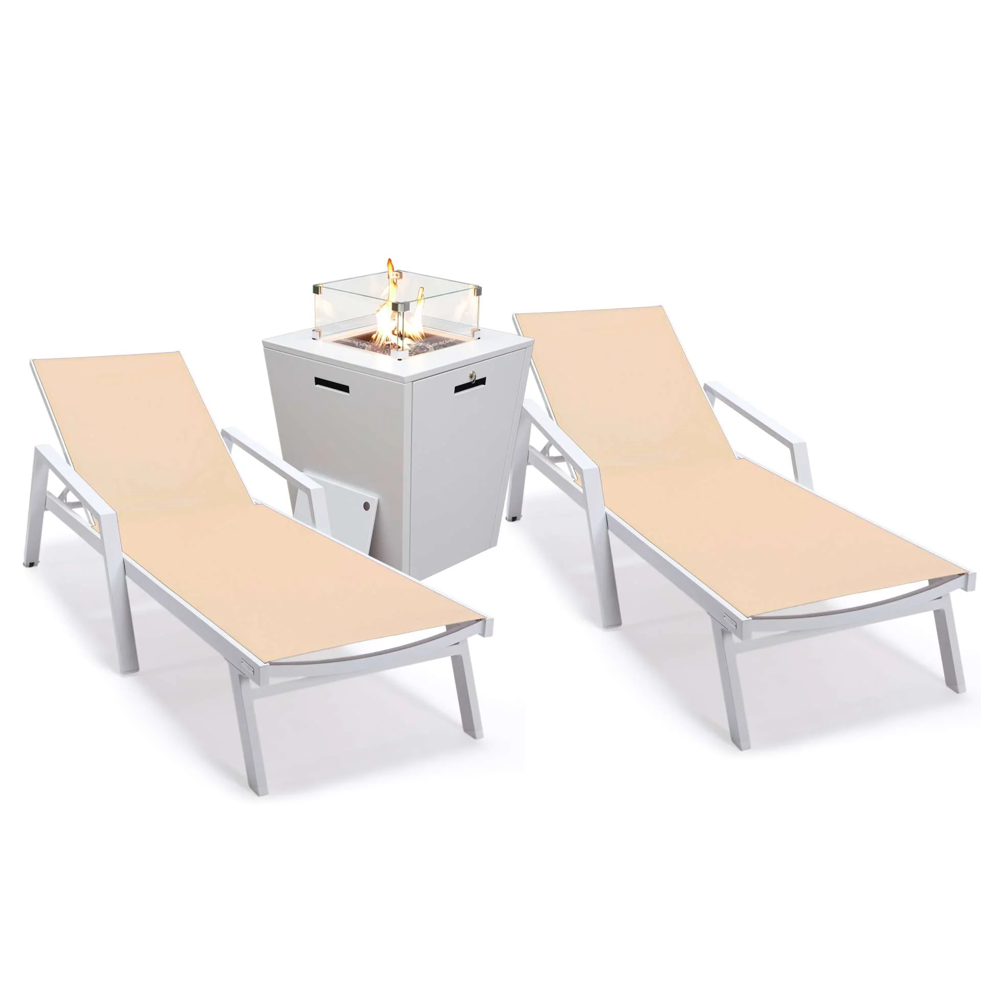 LeisureMod Marlin Modern Aluminum Outdoor Patio Chaise Lounge Chair With Arms Set of 2 - MLAWCF21-77BL2 - Image 92