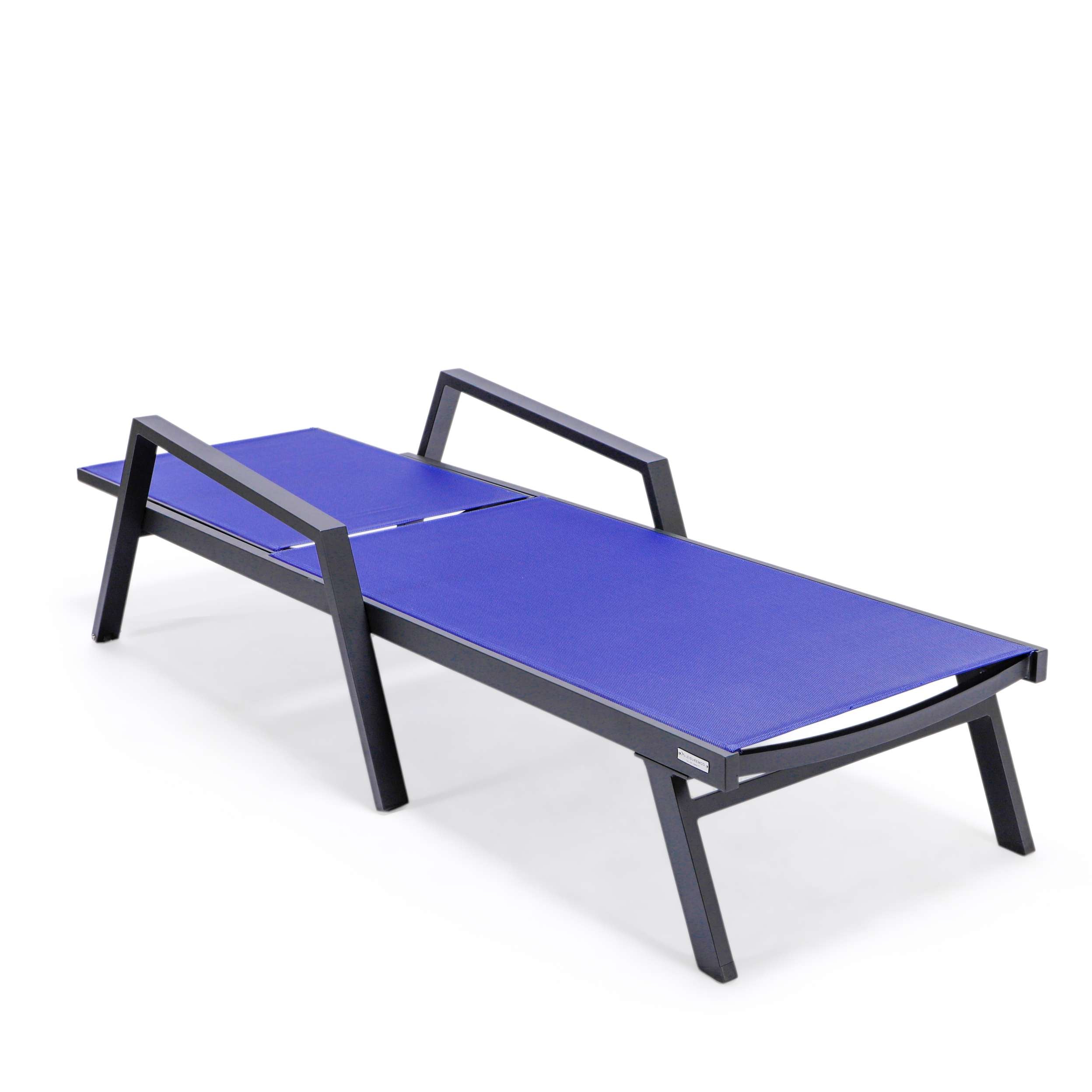 LeisureMod Marlin Modern Black Aluminum Outdoor Patio Chaise Lounge Chair - MLABLCF21-77BL - Image 101