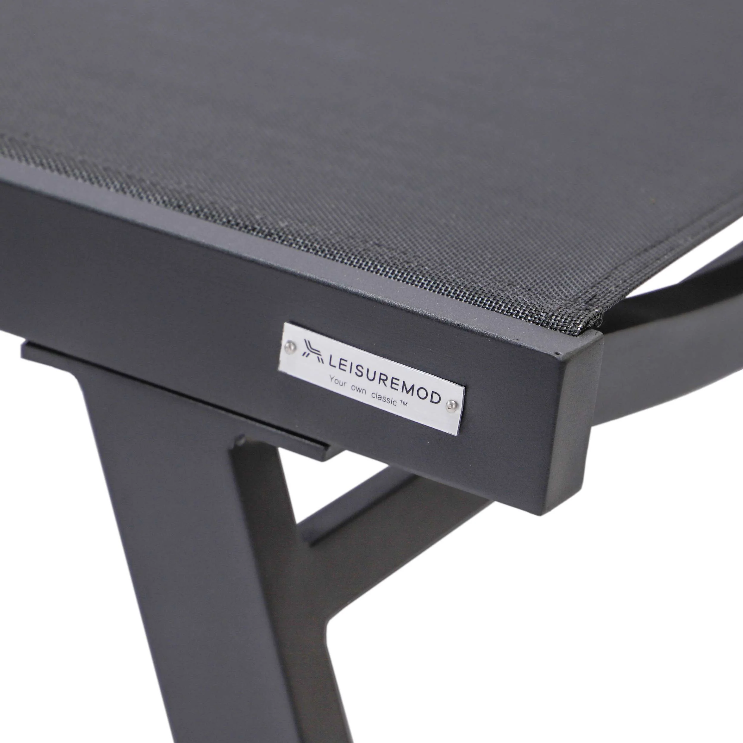 LeisureMod Marlin Modern Black Aluminum Outdoor Patio Chaise Lounge Chair - MLABLCF21-77BL - Image 12