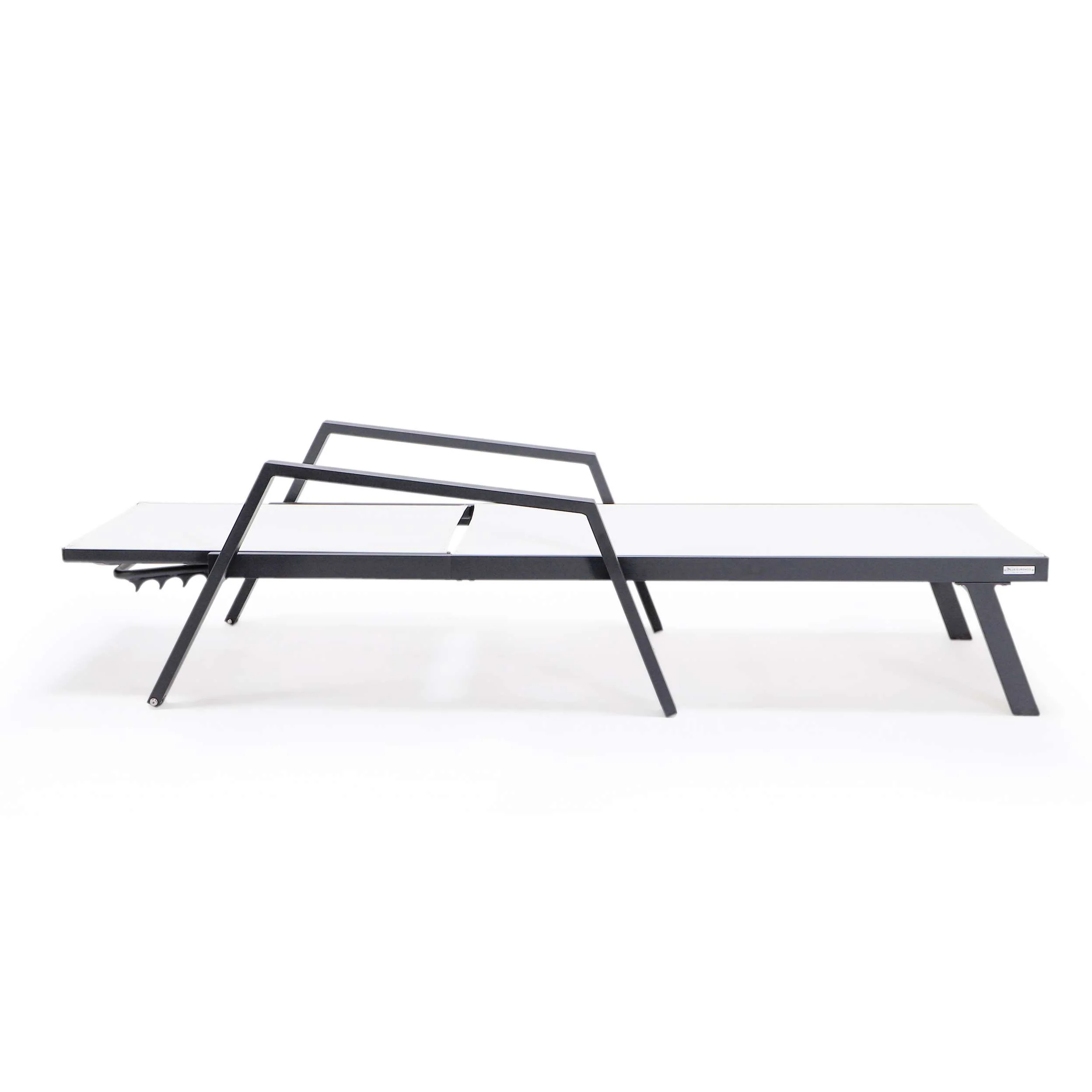 LeisureMod Marlin Modern Black Aluminum Outdoor Patio Chaise Lounge Chair - MLABLCF21-77BL - Image 121