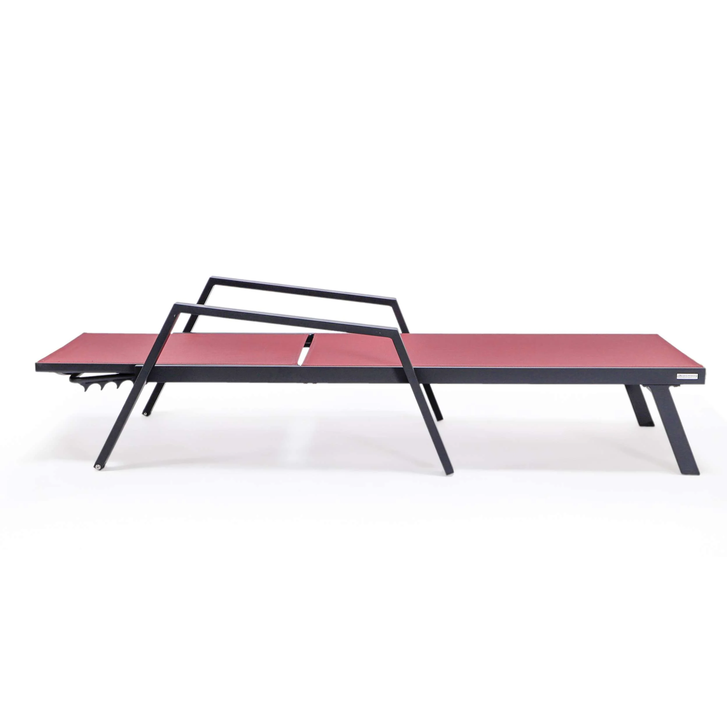 LeisureMod Marlin Modern Black Aluminum Outdoor Patio Chaise Lounge Chair - MLABLCF21-77BL - Image 28