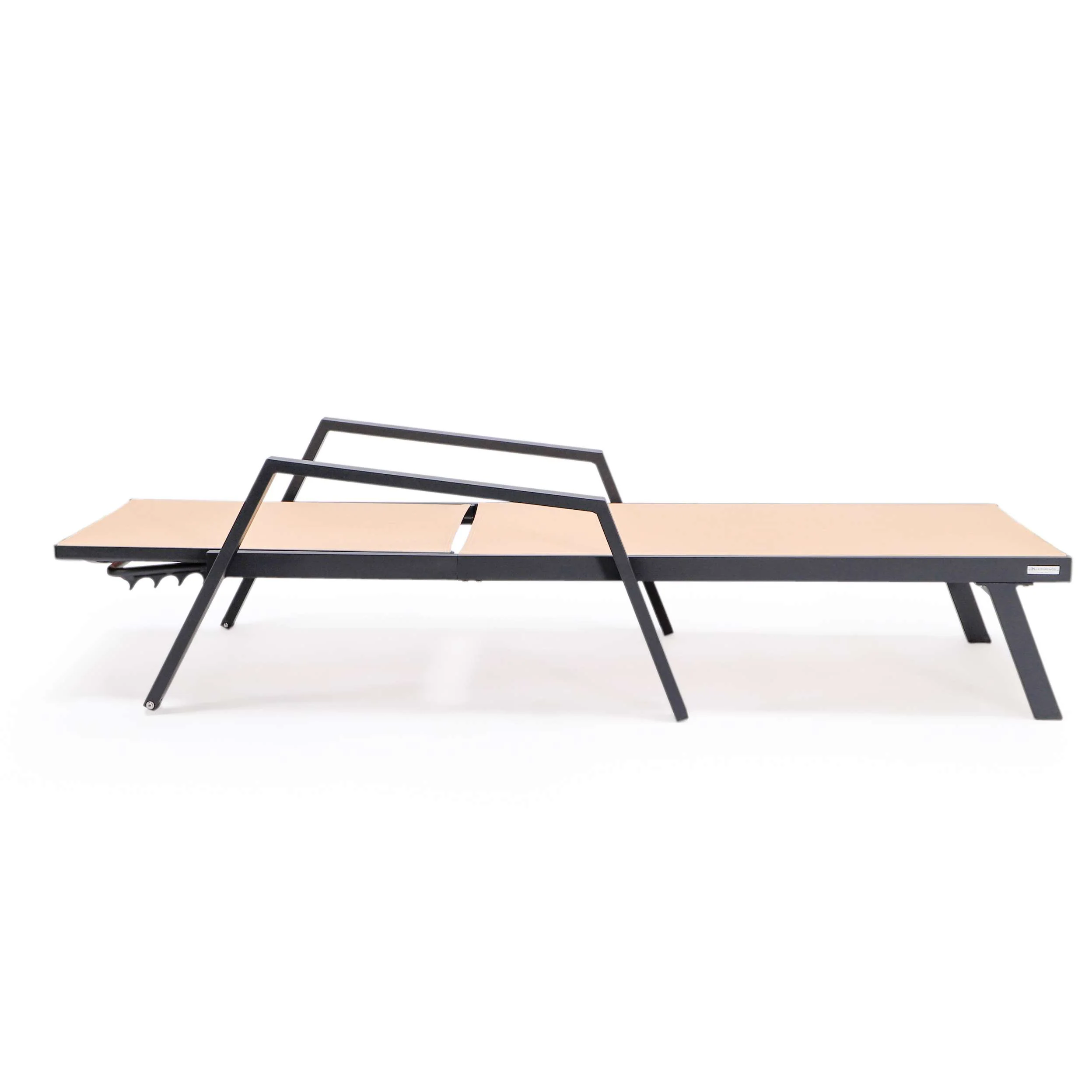LeisureMod Marlin Modern Black Aluminum Outdoor Patio Chaise Lounge Chair - MLABLCF21-77BL - Image 75