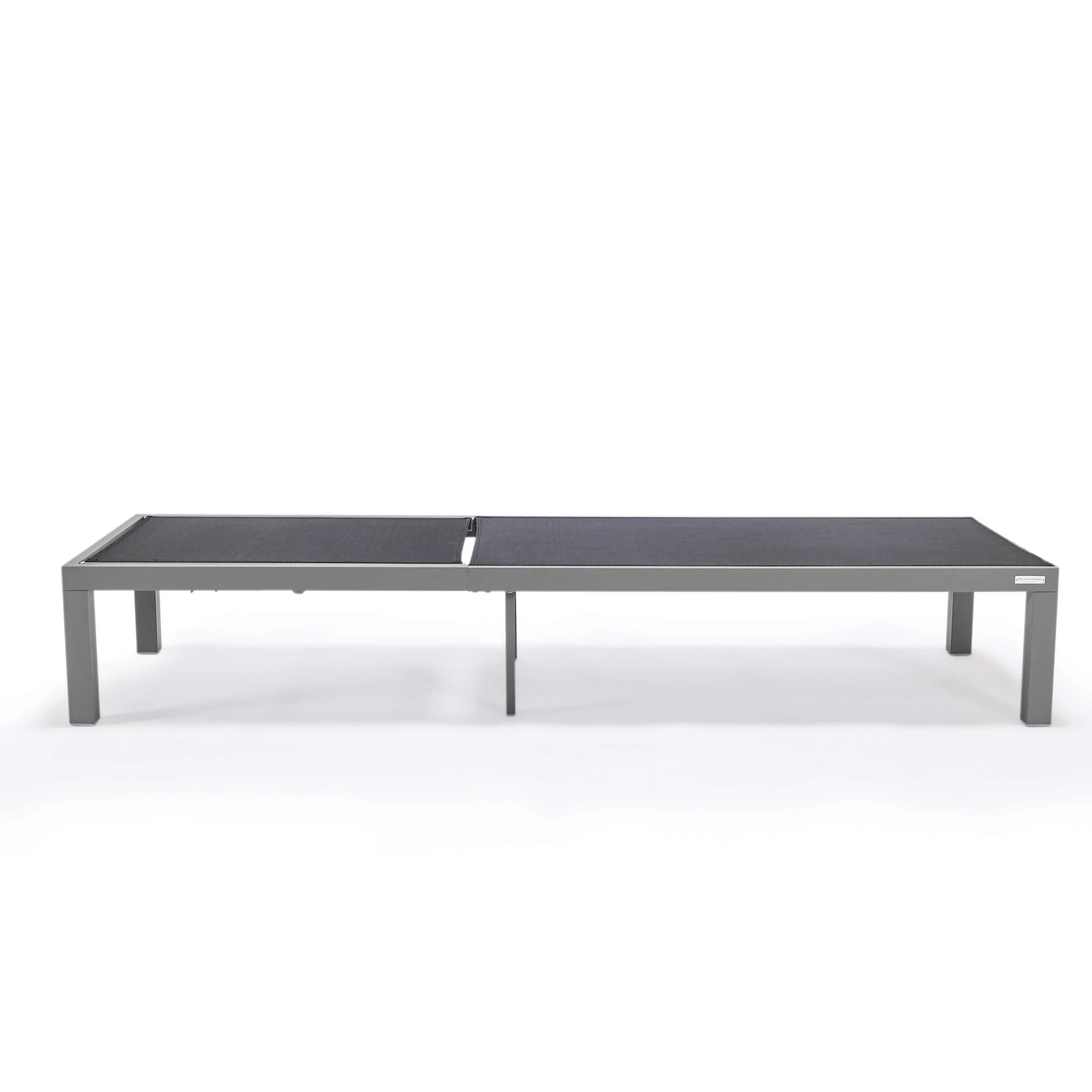 LeisureMod Marlin Modern Grey Aluminum Outdoor Patio Chaise Lounge Chair - MLGRCF21-77BL - Image 4
