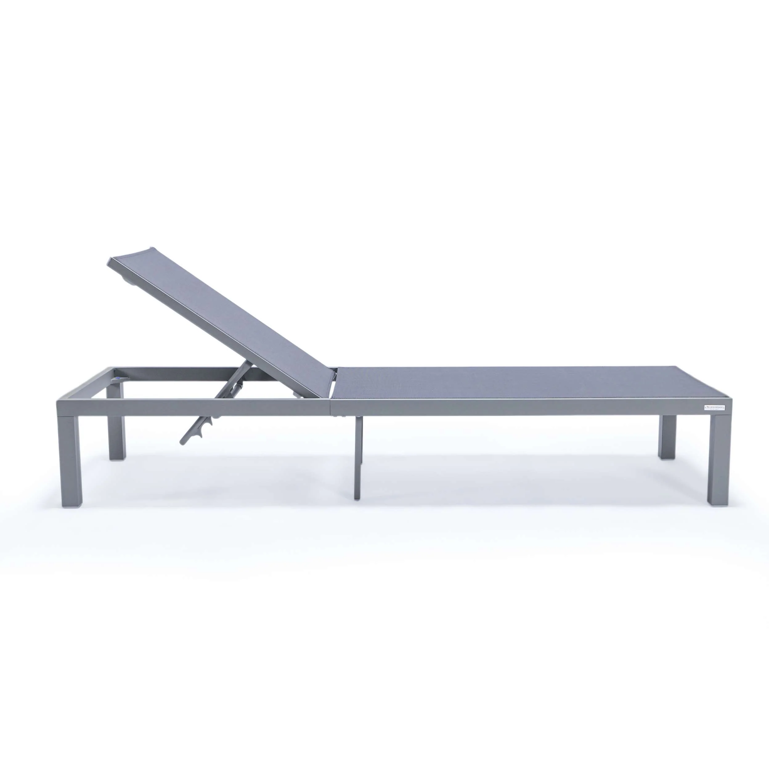 LeisureMod Marlin Modern Grey Aluminum Outdoor Patio Chaise Lounge Chair - MLGRCF21-77BL - Image 52