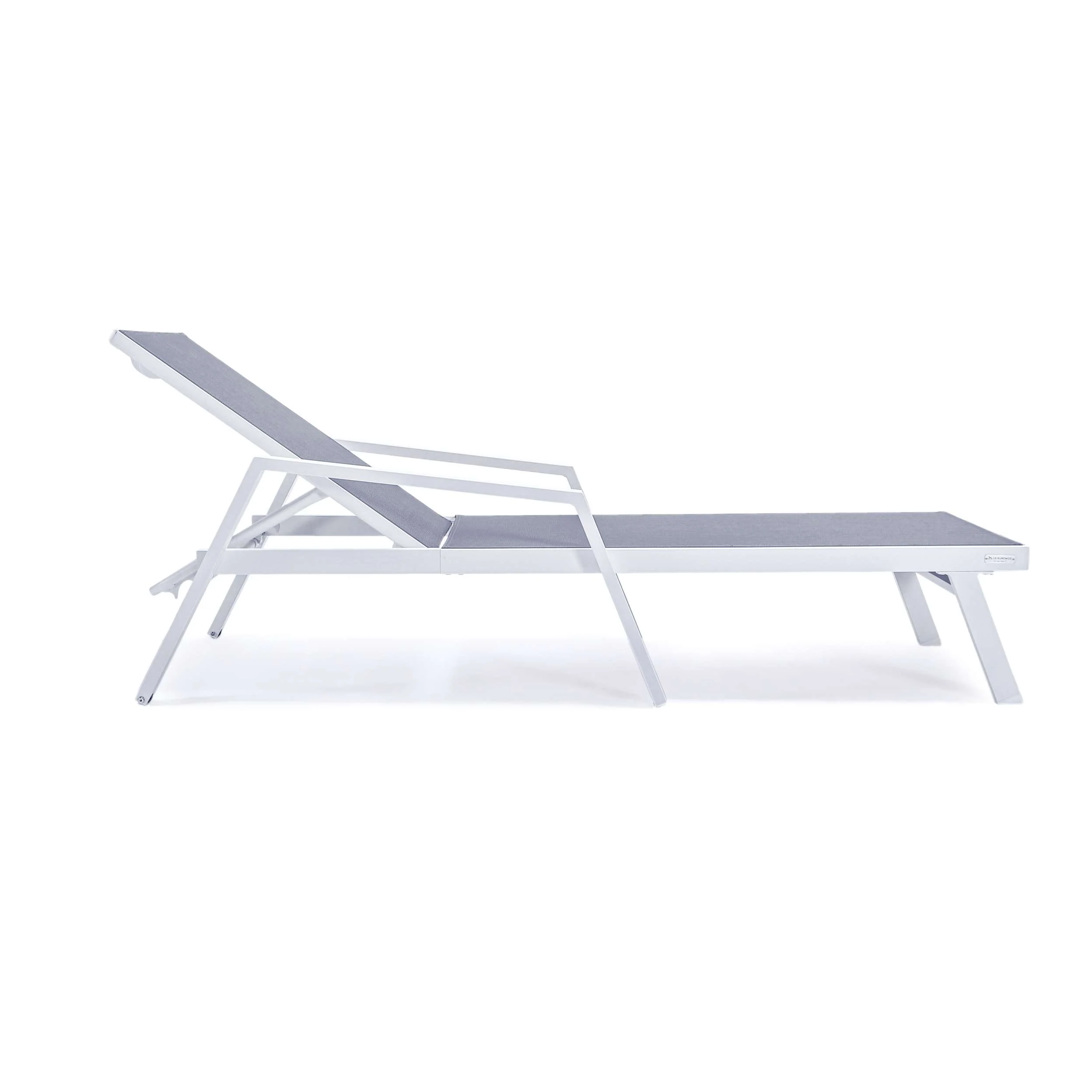 LeisureMod Marlin Modern White Aluminum Outdoor Patio Chaise Lounge Chair - MLAWCF21-77BL - Image 53