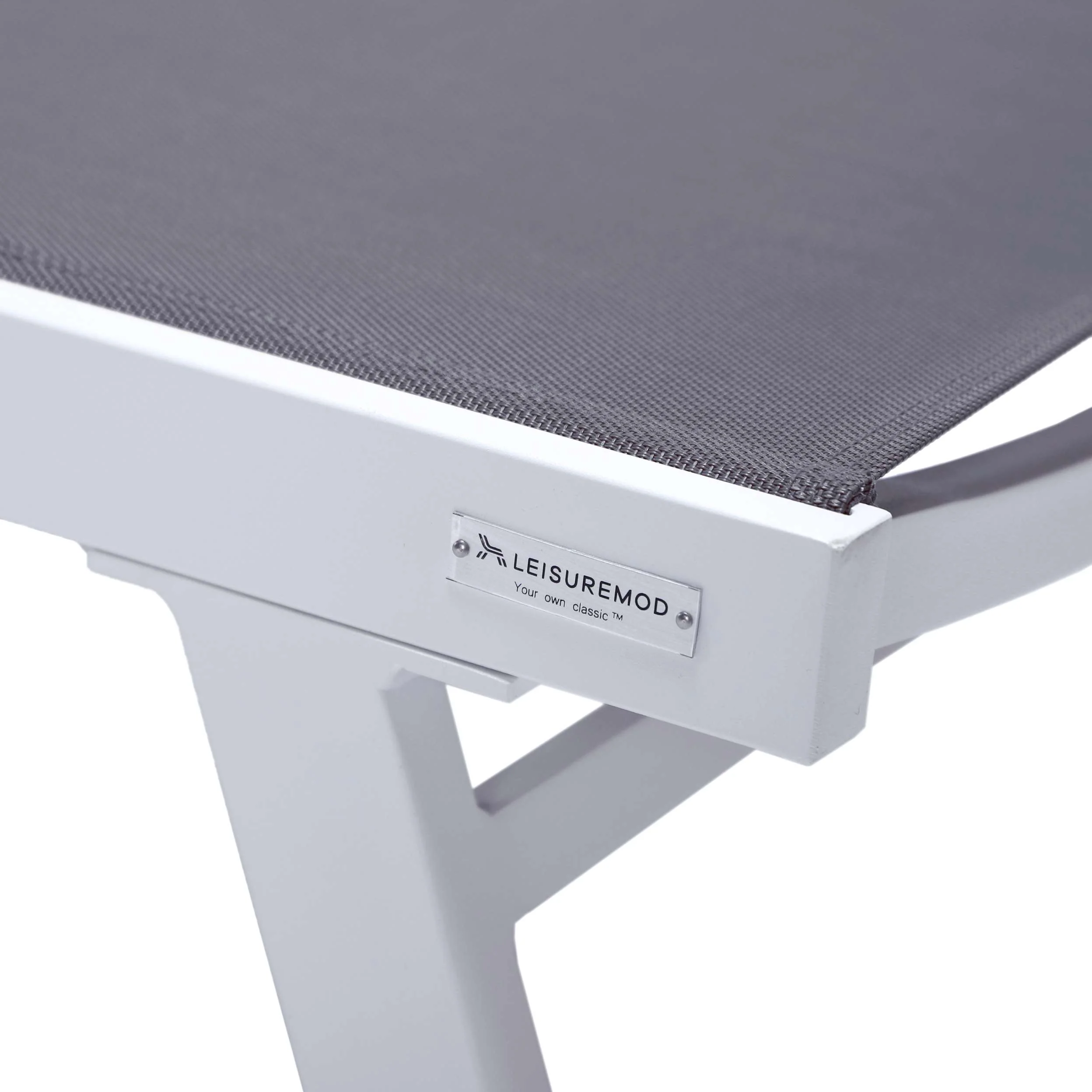 LeisureMod Marlin Modern White Aluminum Outdoor Patio Chaise Lounge Chair - MLAWCF21-77BL - Image 58