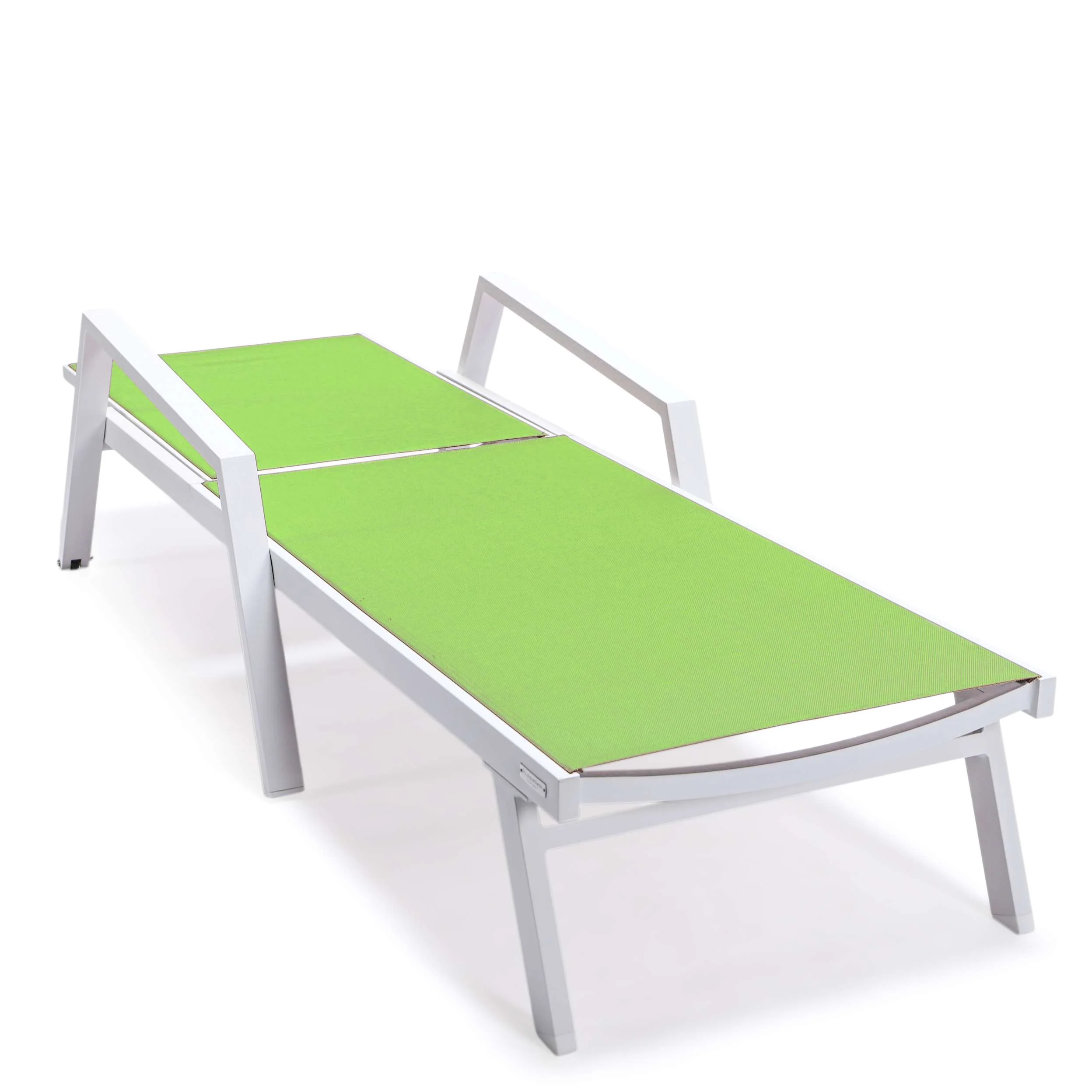 LeisureMod Marlin Modern White Aluminum Outdoor Patio Chaise Lounge Chair - MLAWCF21-77BL - Image 74
