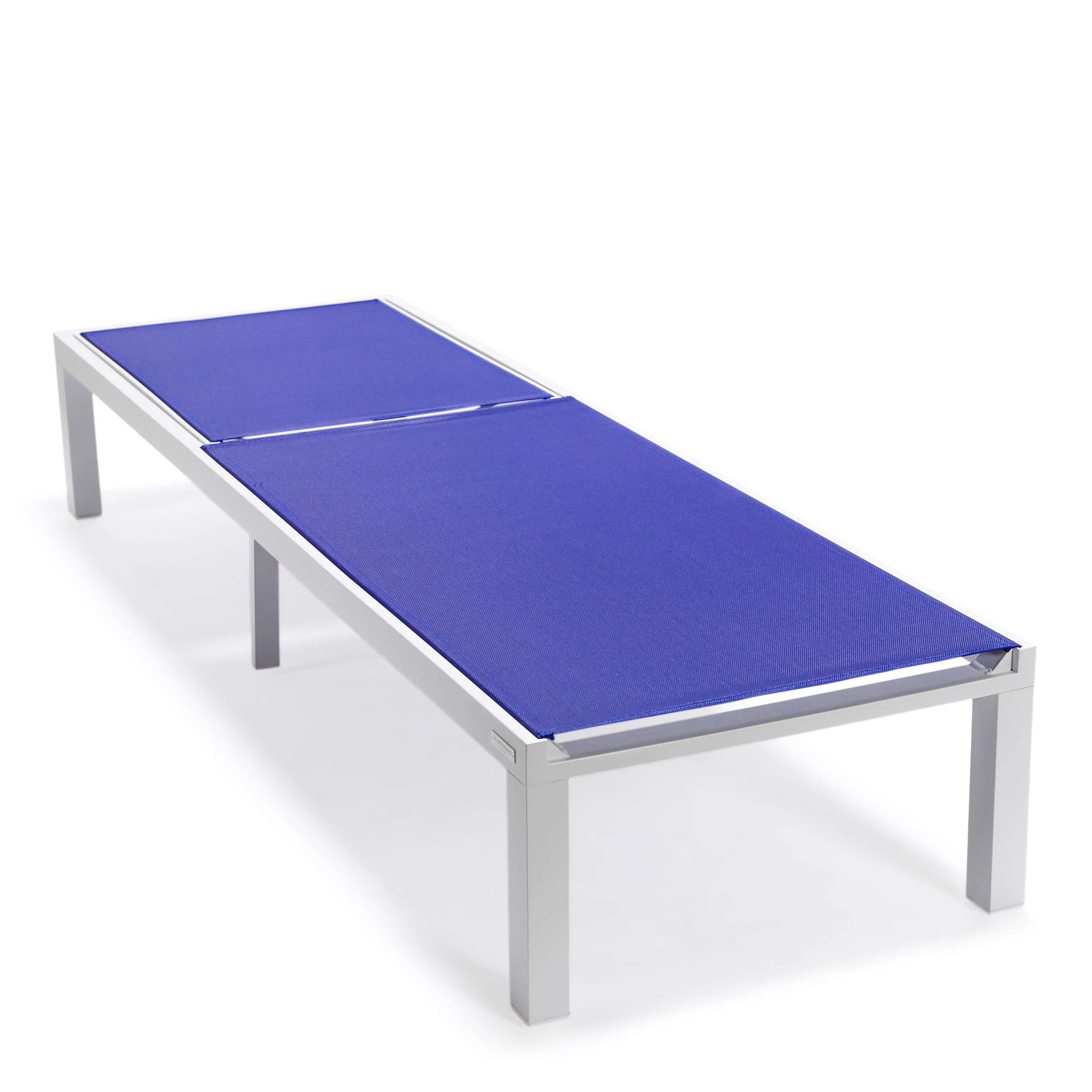 LeisureMod Marlin Modern White Aluminum Outdoor Patio Chaise Lounge Chair - MLWCF21-77BL - Image 110