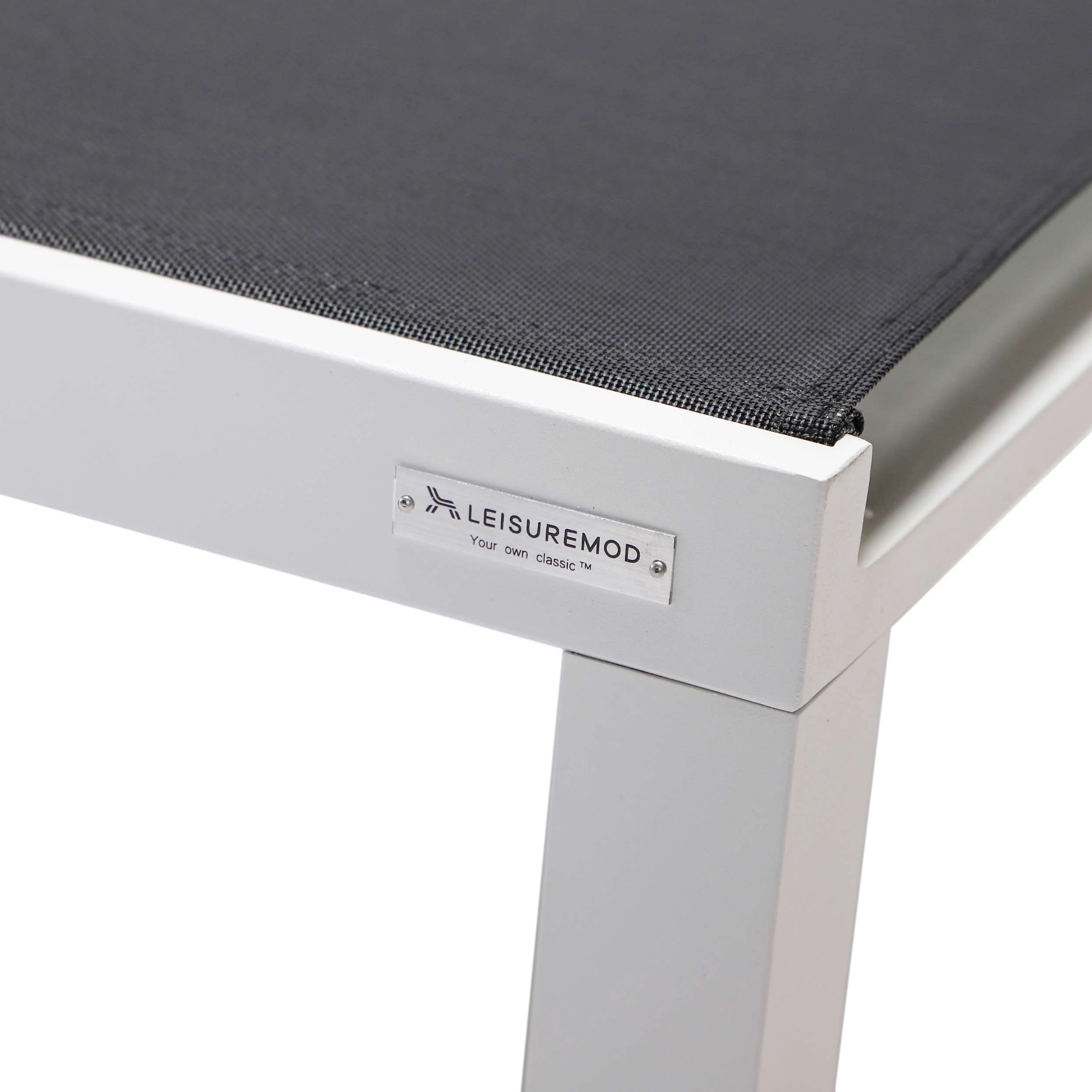 LeisureMod Marlin Modern White Aluminum Outdoor Patio Chaise Lounge Chair - MLWCF21-77BL - Image 12
