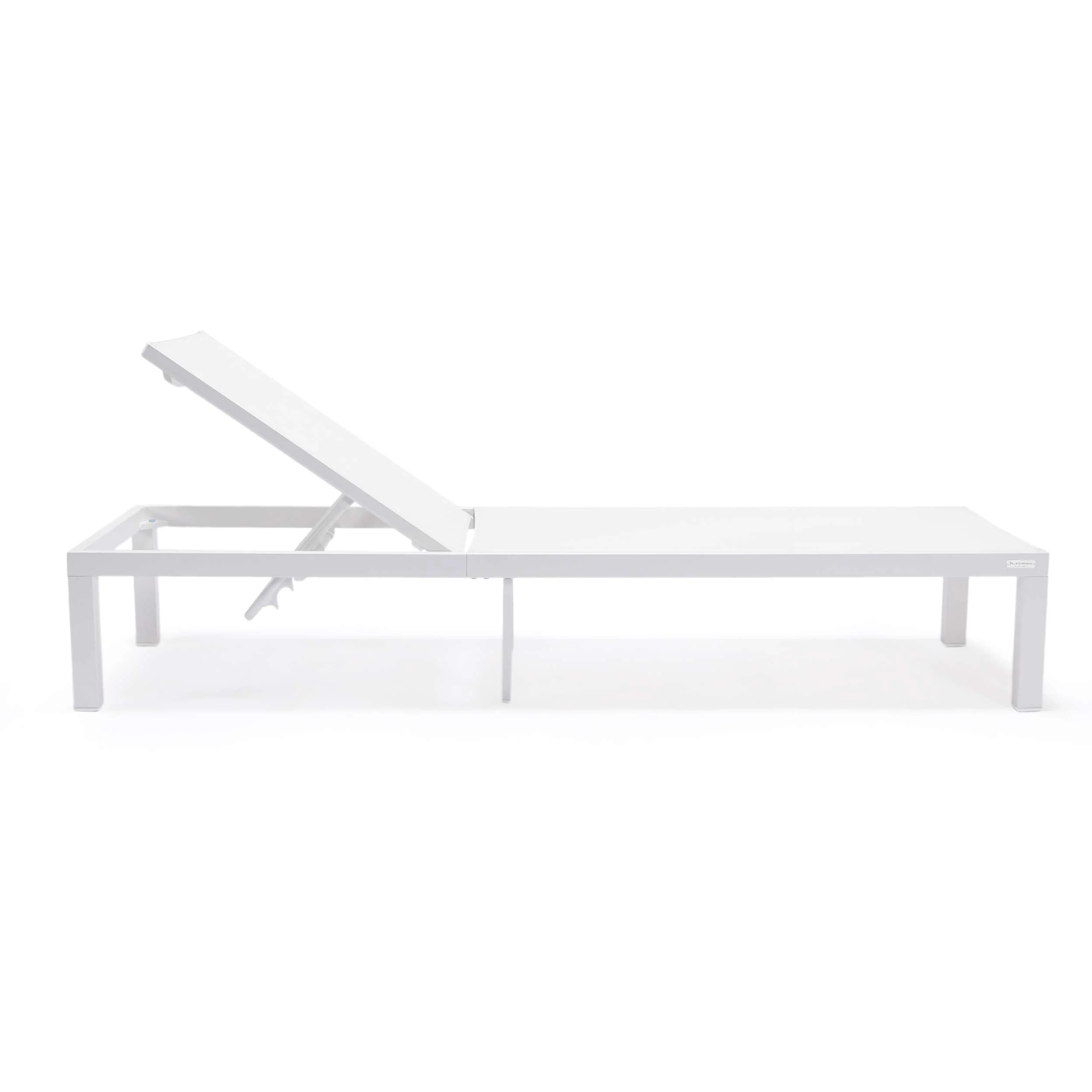 LeisureMod Marlin Modern White Aluminum Outdoor Patio Chaise Lounge Chair - MLWCF21-77BL - Image 133