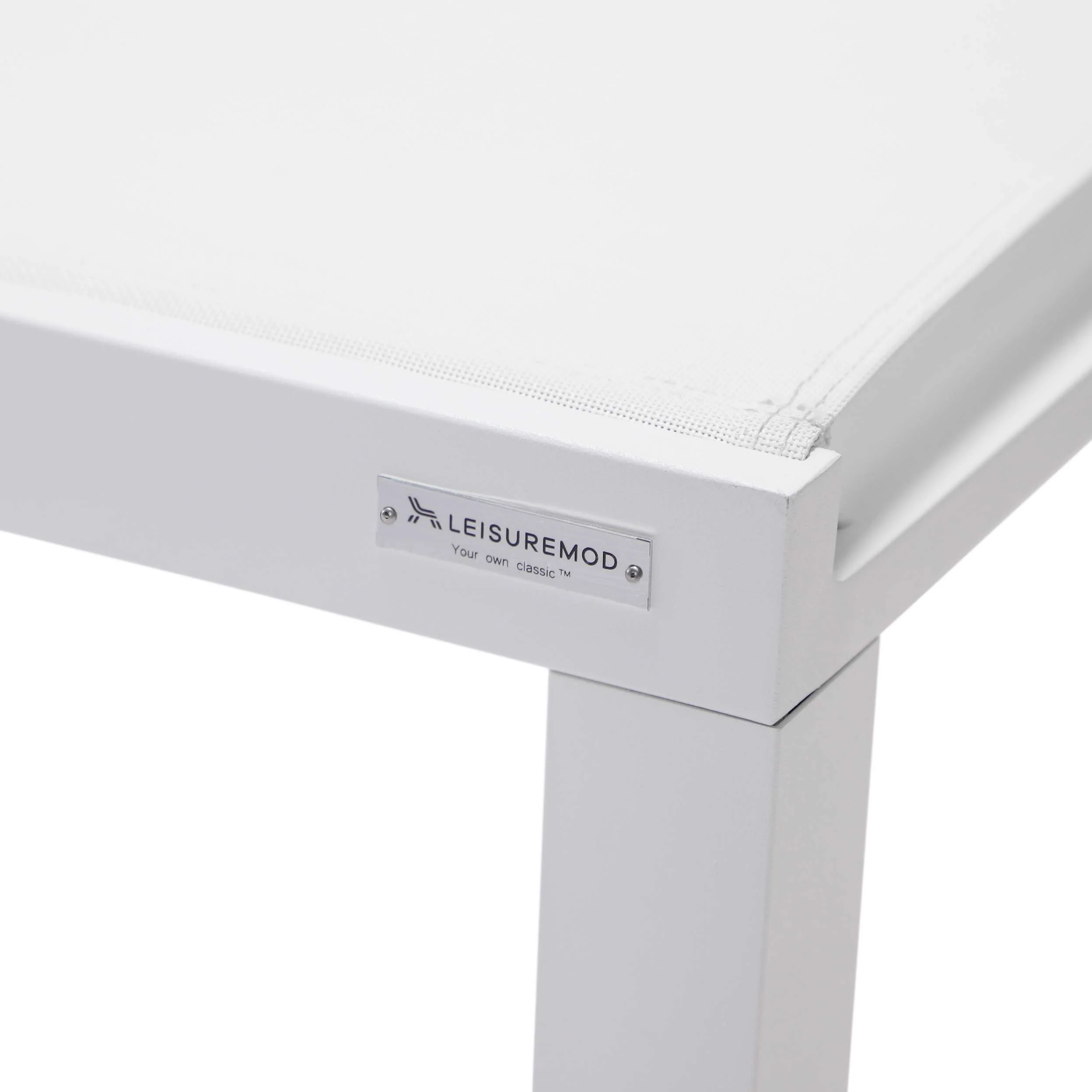 LeisureMod Marlin Modern White Aluminum Outdoor Patio Chaise Lounge Chair - MLWCF21-77BL - Image 136