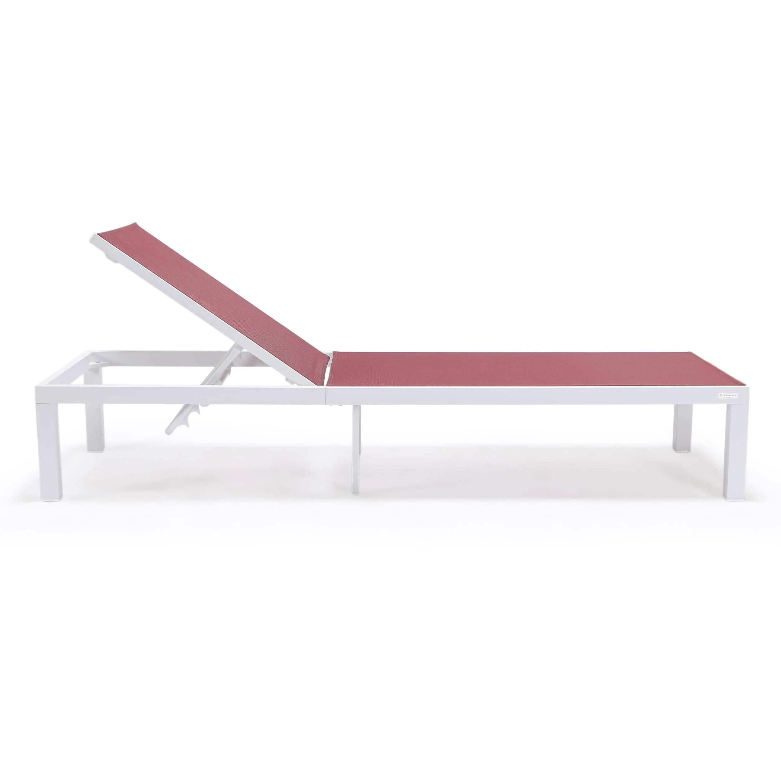 LeisureMod Marlin Modern White Aluminum Outdoor Patio Chaise Lounge Chair - MLWCF21-77BL - Image 29