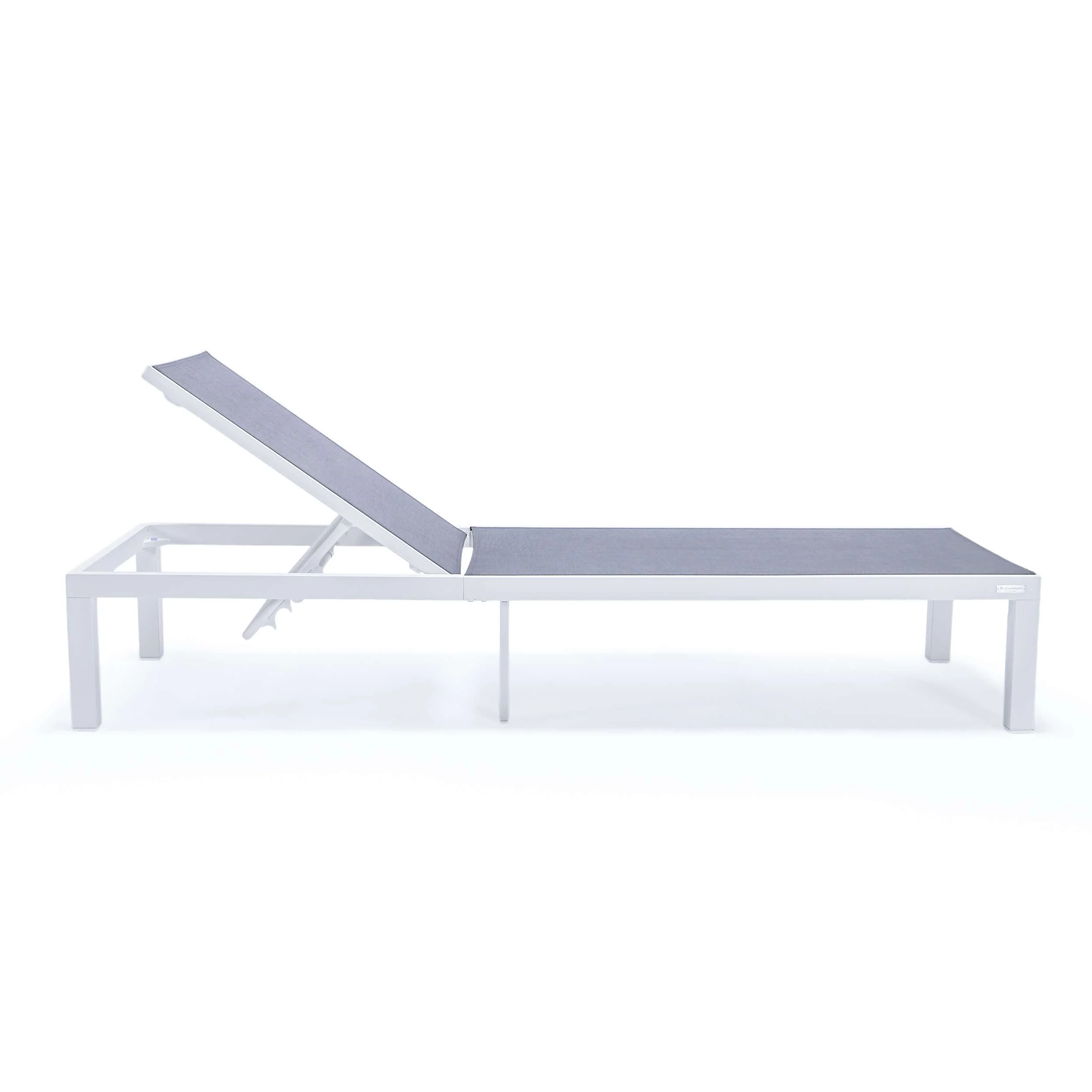 LeisureMod Marlin Modern White Aluminum Outdoor Patio Chaise Lounge Chair - MLWCF21-77BL - Image 52