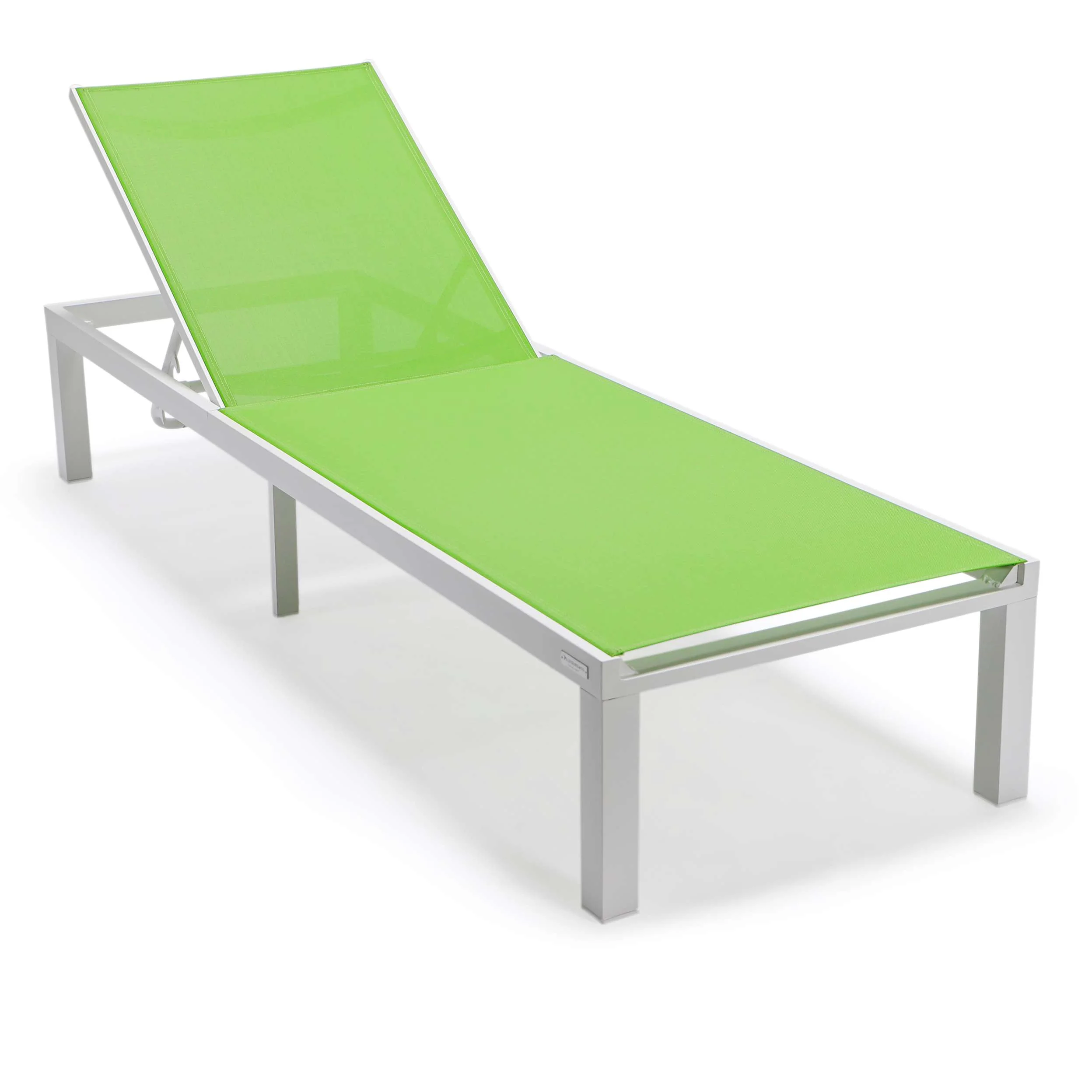 LeisureMod Marlin Modern White Aluminum Outdoor Patio Chaise Lounge Chair - MLWCF21-77BL - Image 81