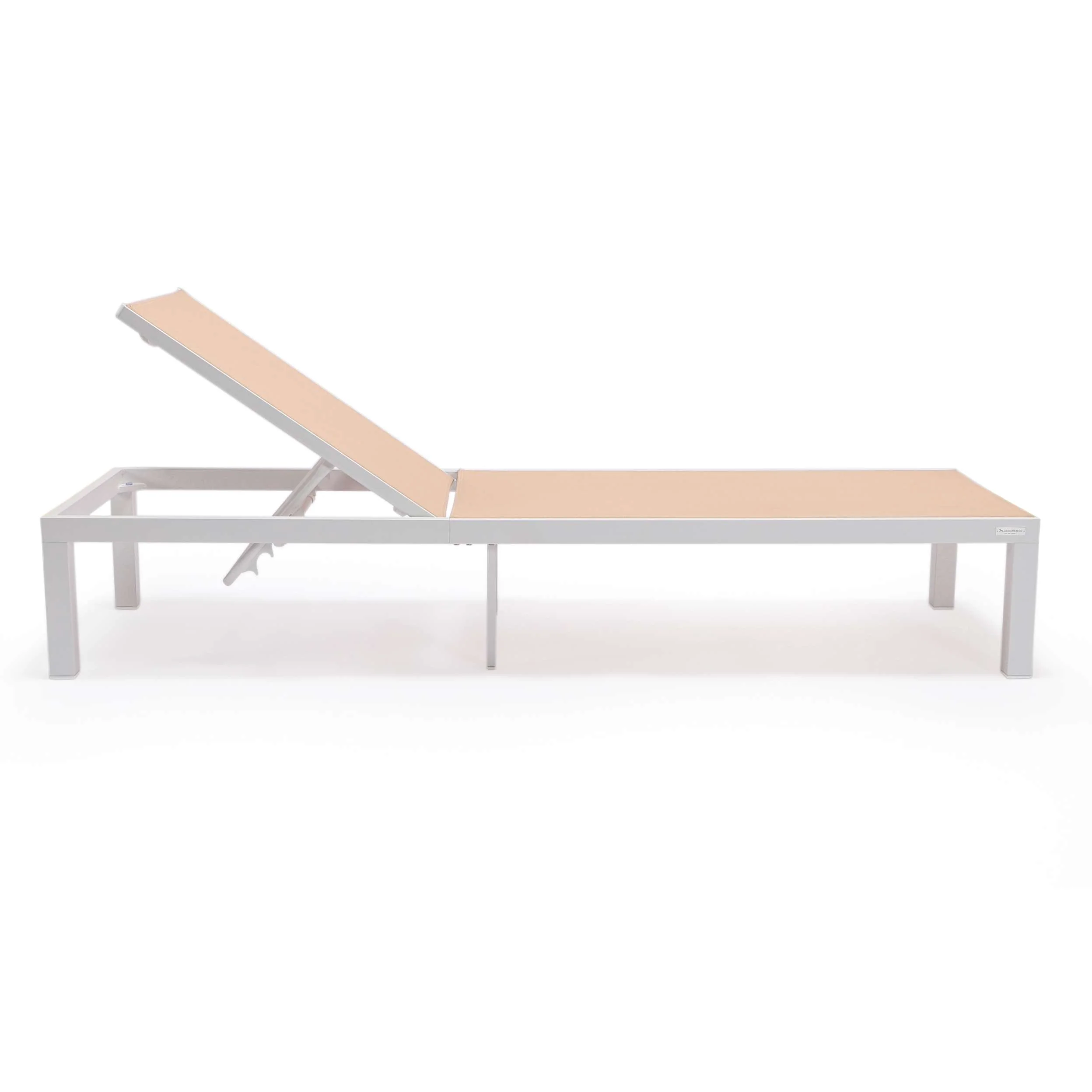 LeisureMod Marlin Modern White Aluminum Outdoor Patio Chaise Lounge Chair - MLWCF21-77BL - Image 86