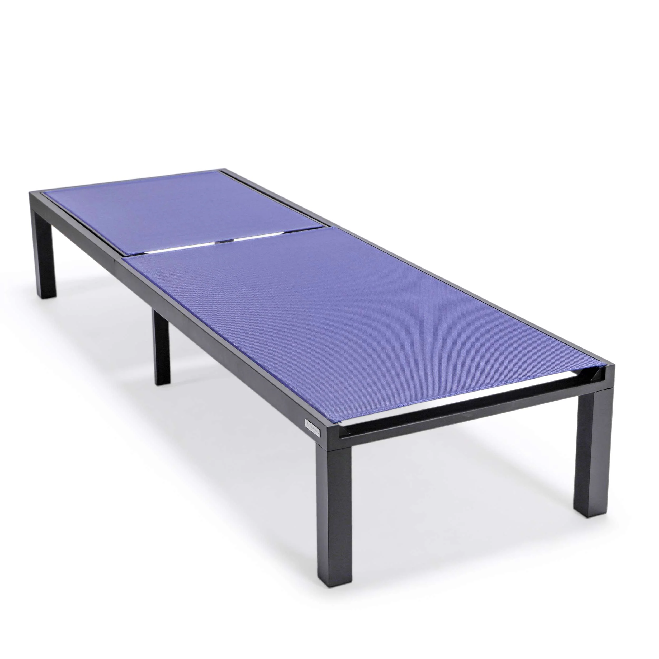 LeisureMod Marlin Patio Chaise Lounge Chair With Black Aluminum Frame, Set of 2 - Image 123