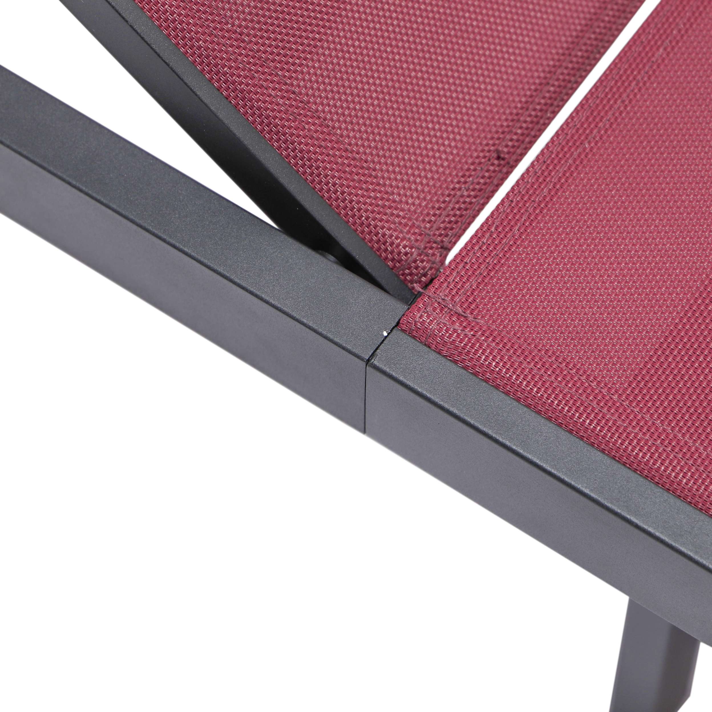 LeisureMod Marlin Patio Chaise Lounge Chair With Black Aluminum Frame, Set of 2 - Image 22