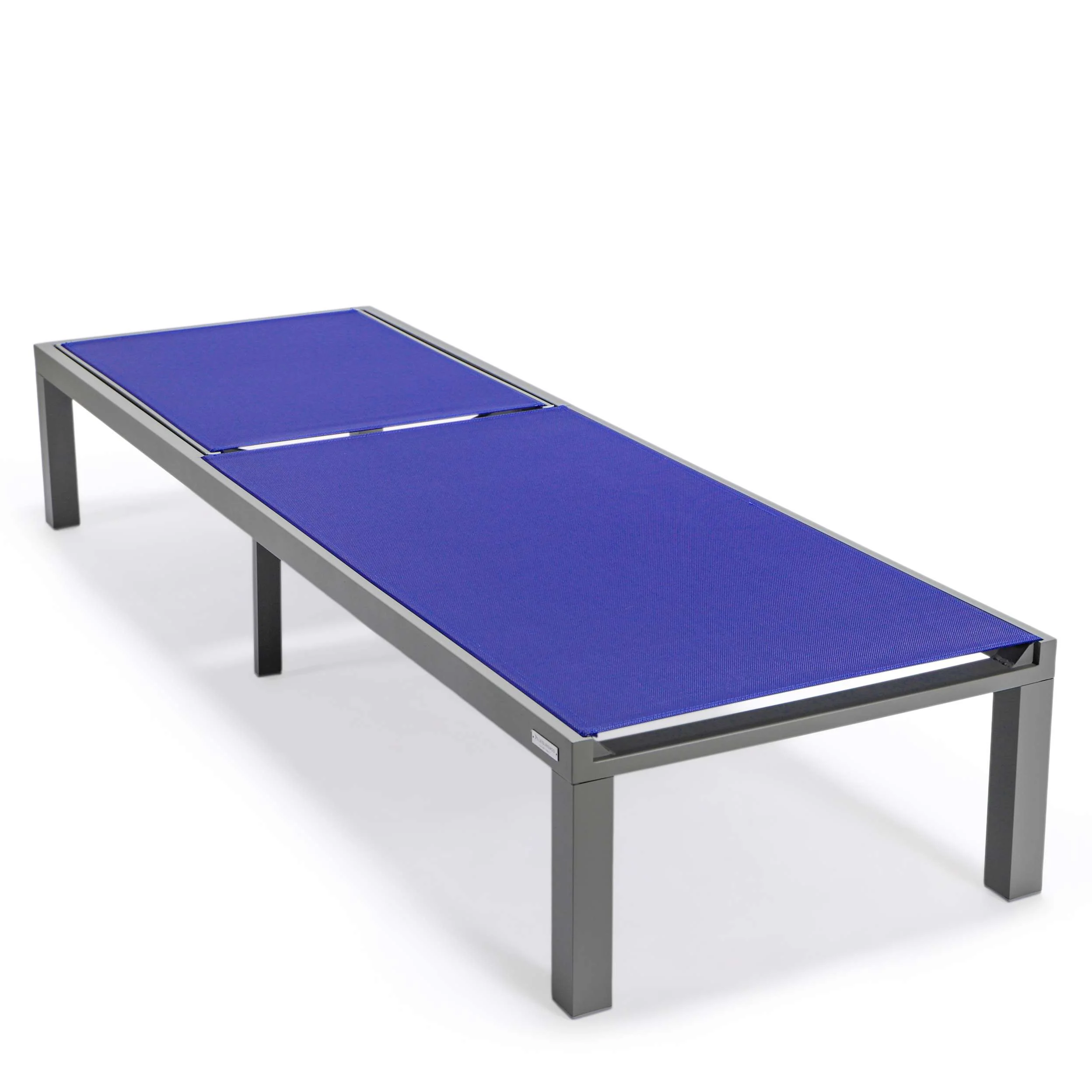 LeisureMod Marlin Patio Chaise Lounge Chair With Grey Aluminum Frame, Set of 2 - Image 195