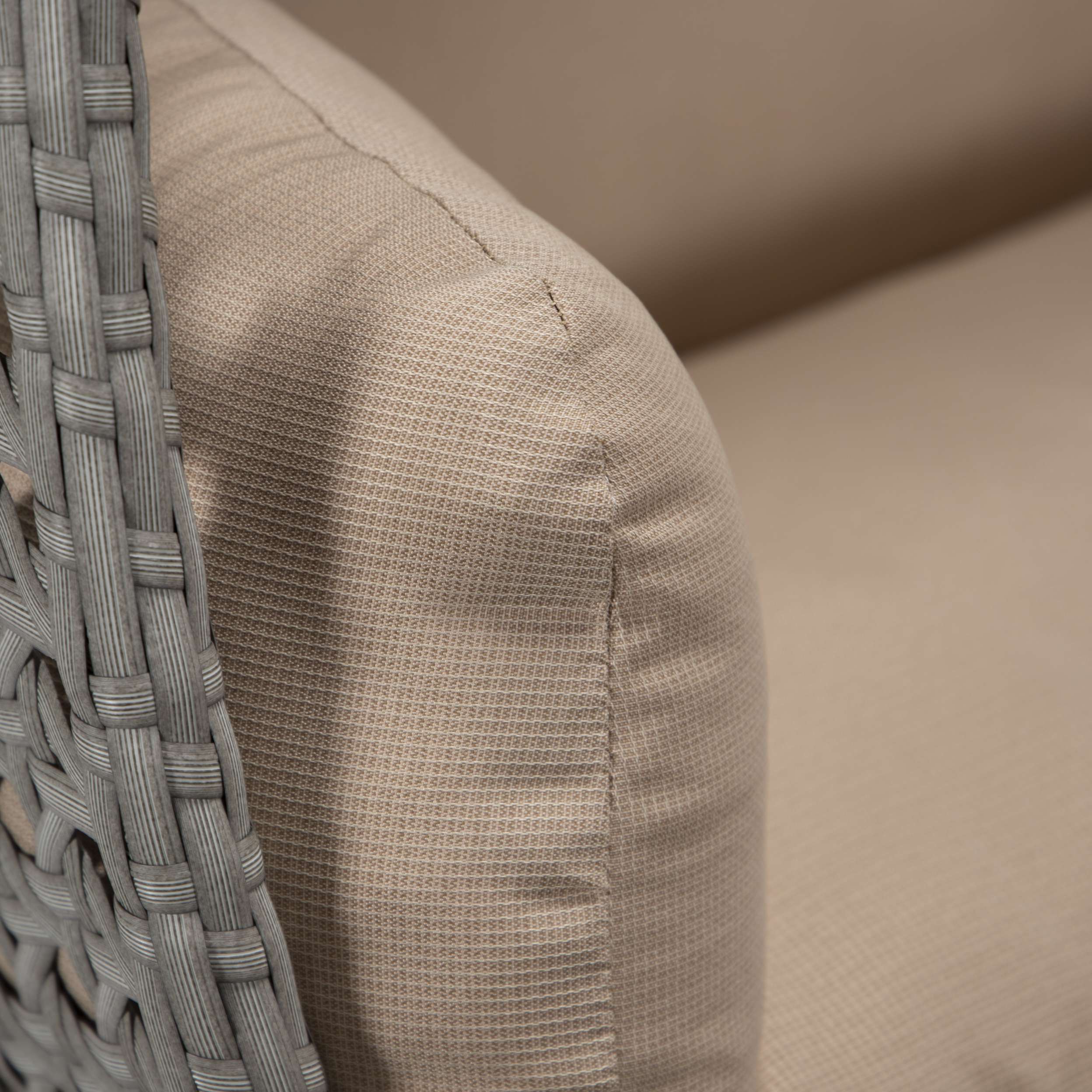 LeisureMod Mendoza Light Grey Wicker Hanging 2 person Egg Swing Chair - Image 10
