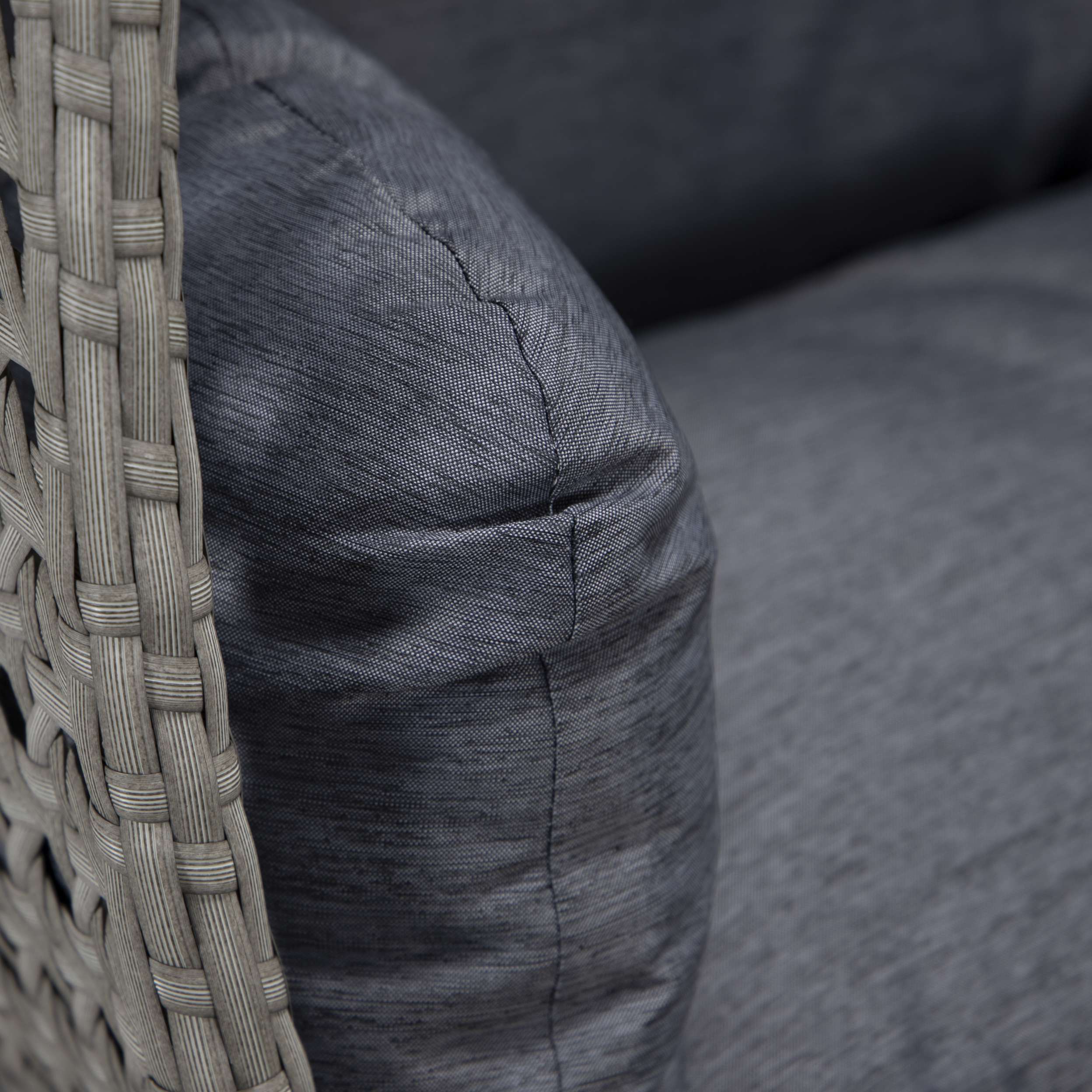 LeisureMod Mendoza Light Grey Wicker Hanging 2 person Egg Swing Chair - Image 48
