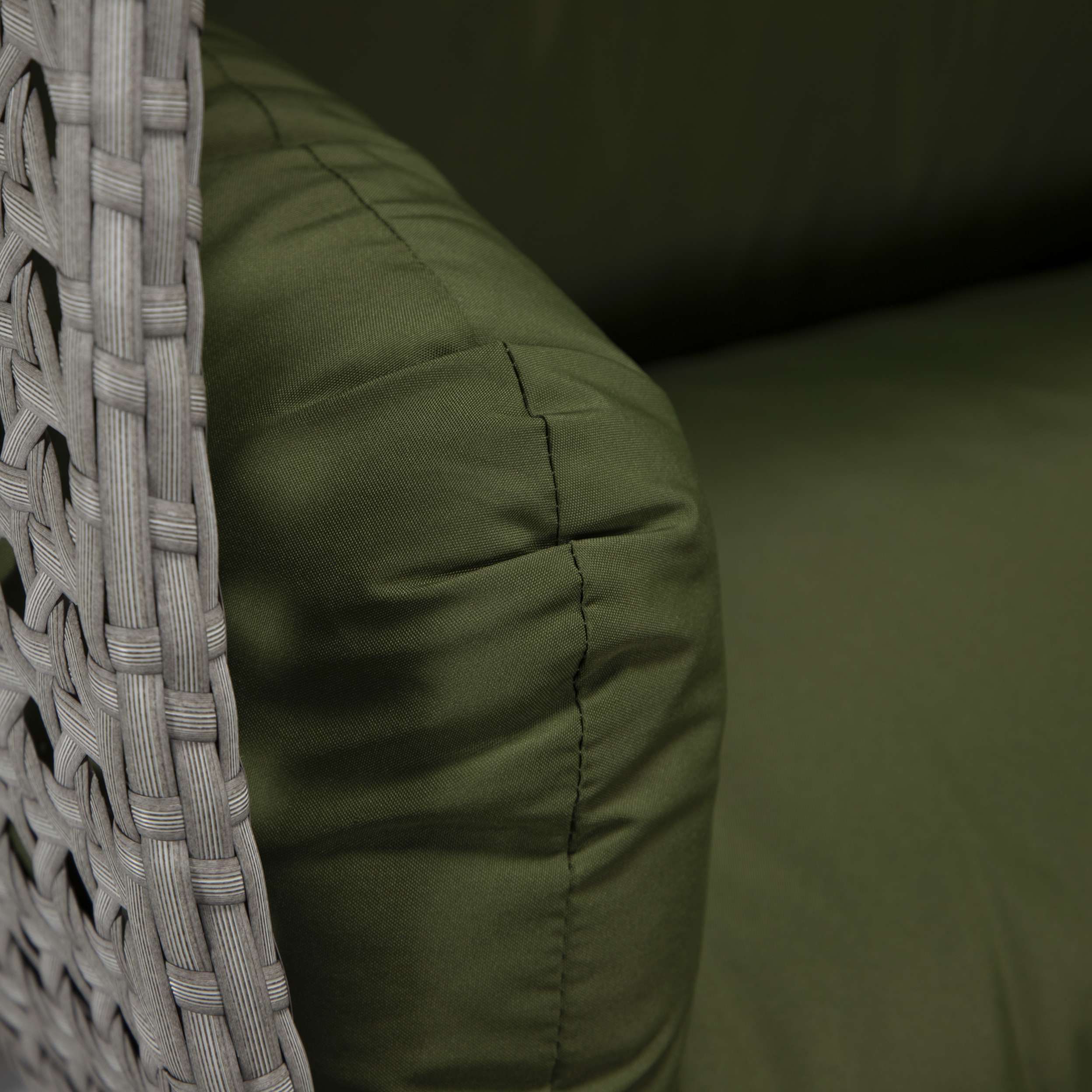 LeisureMod Mendoza Light Grey Wicker Hanging 2 person Egg Swing Chair - Image 57