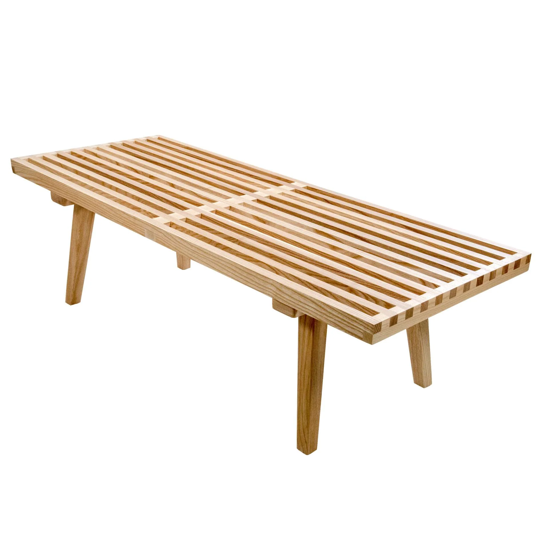 LeisureMod Mid-Century Inwood Platform Bench - 4 Feet - Image 11
