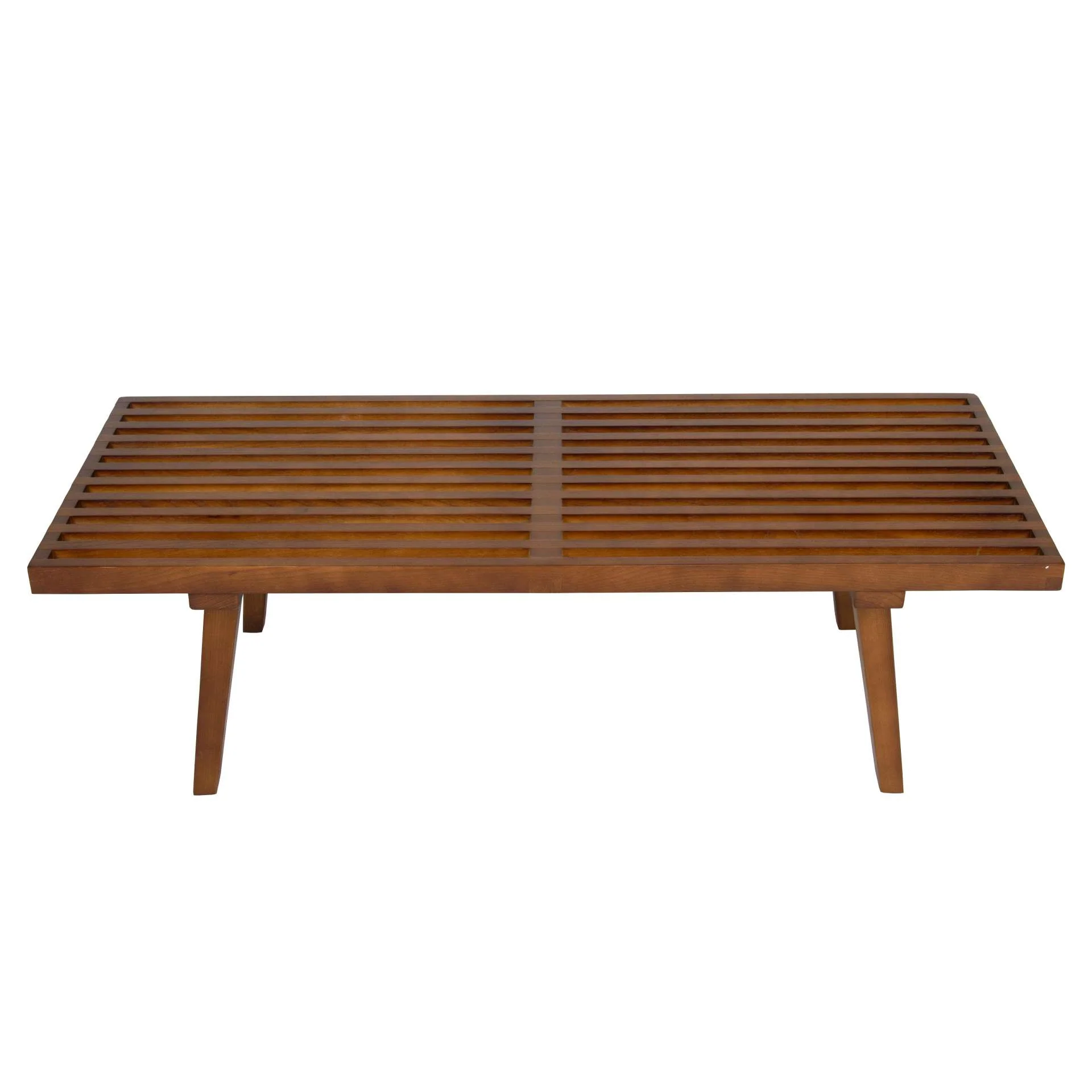 LeisureMod Mid-Century Inwood Platform Bench - 4 Feet - Image 2
