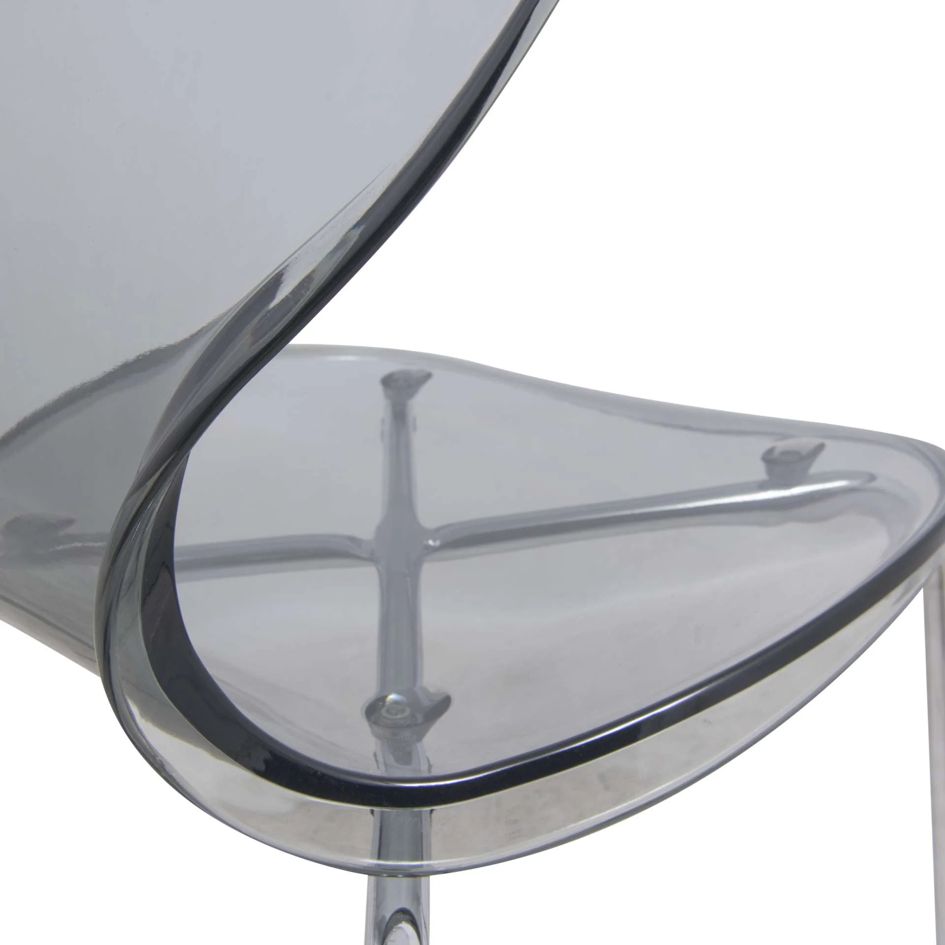 LeisureMod Modern Oyster Transparent Side Chair - OC17TBL - Image 6