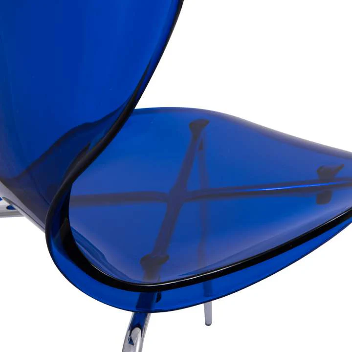 LeisureMod Modern Oyster Transparent Side Chair - OC17TBU - Image 3