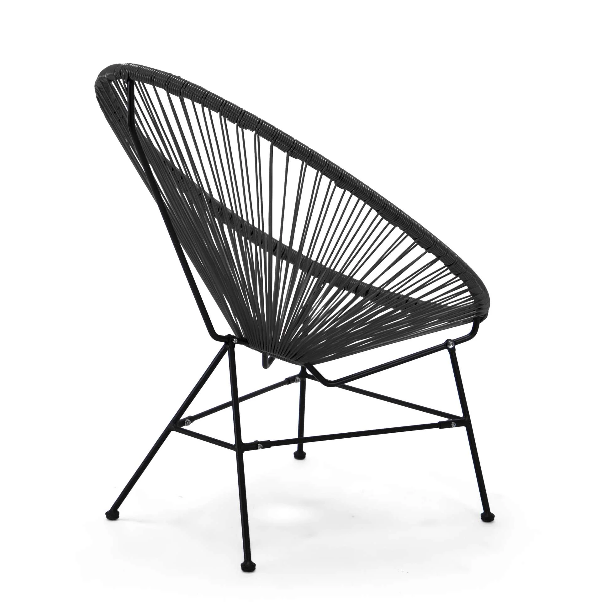LeisureMod Montara 3 Piece Outdoor Lounge Patio Chair With Glass Top Table - Image 10