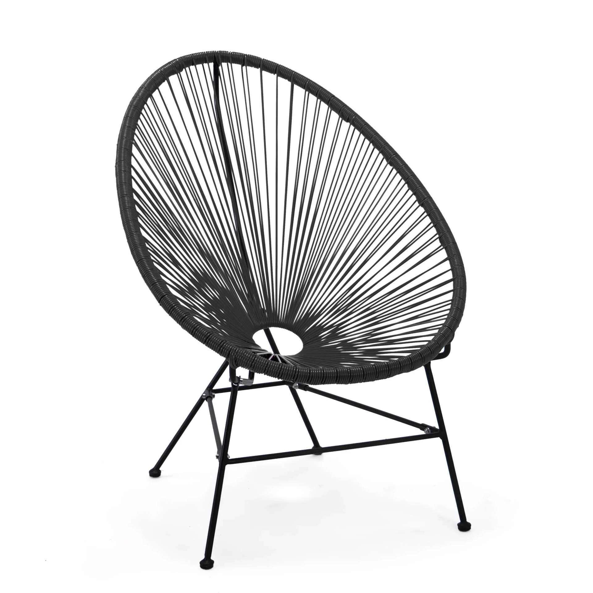 LeisureMod Montara 3 Piece Outdoor Lounge Patio Chair With Glass Top Table - Image 12