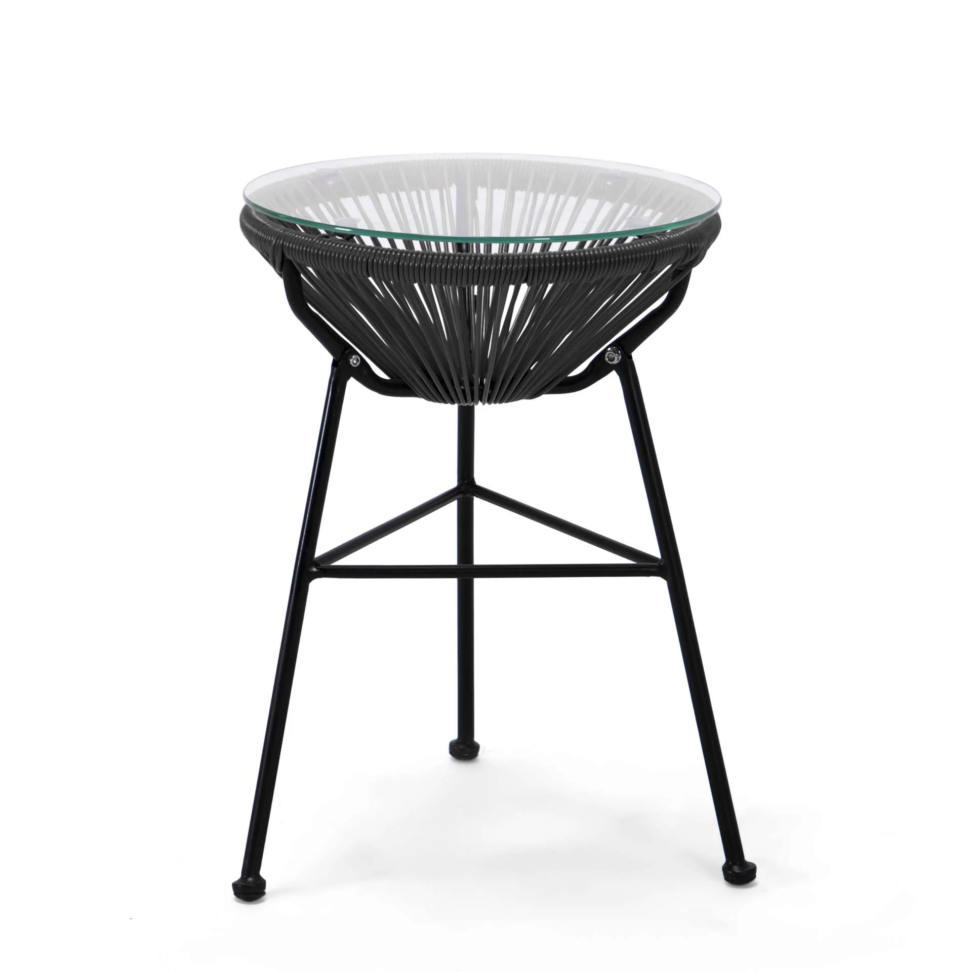 LeisureMod Montara 3 Piece Outdoor Lounge Patio Chair With Glass Top Table - Image 14