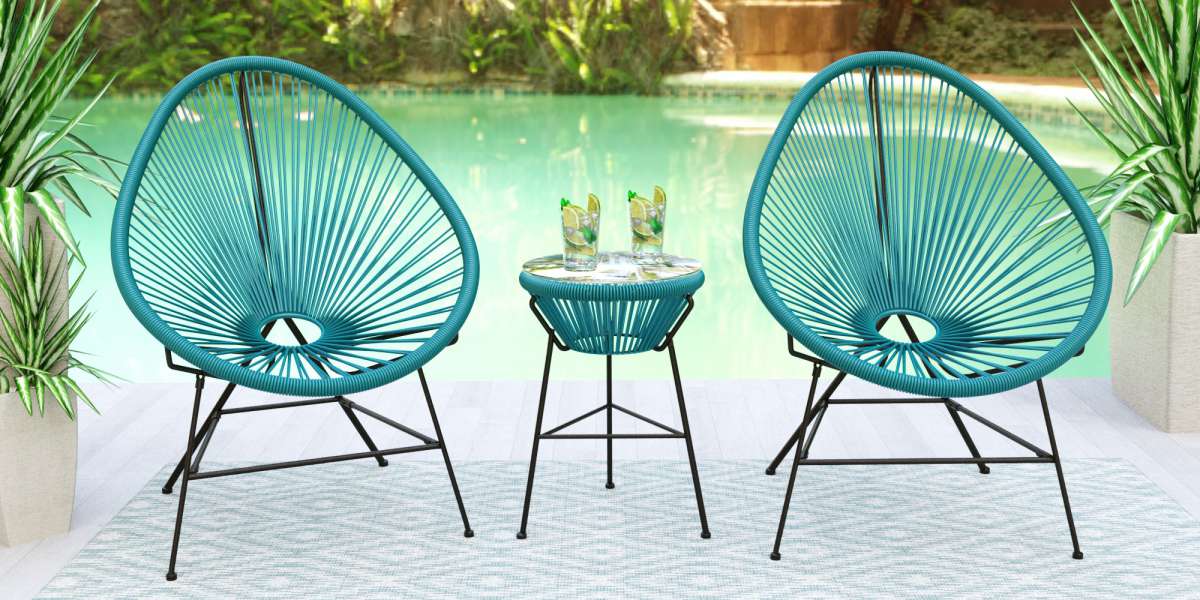 LeisureMod Montara 3 Piece Outdoor Lounge Patio Chair With Glass Top Table - Image 17
