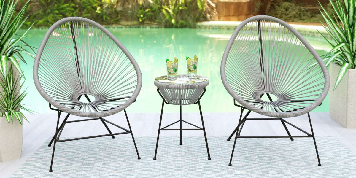 LeisureMod Montara 3 Piece Outdoor Lounge Patio Chair With Glass Top Table - Image 33