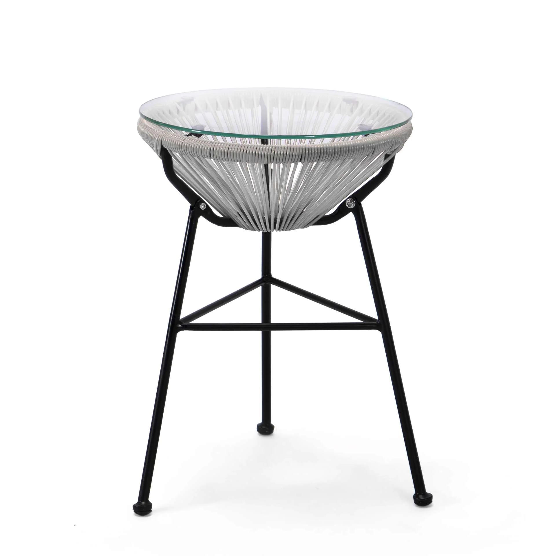 LeisureMod Montara 3 Piece Outdoor Lounge Patio Chair With Glass Top Table - Image 43